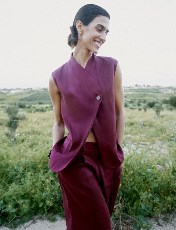 Жилет прямого кроя