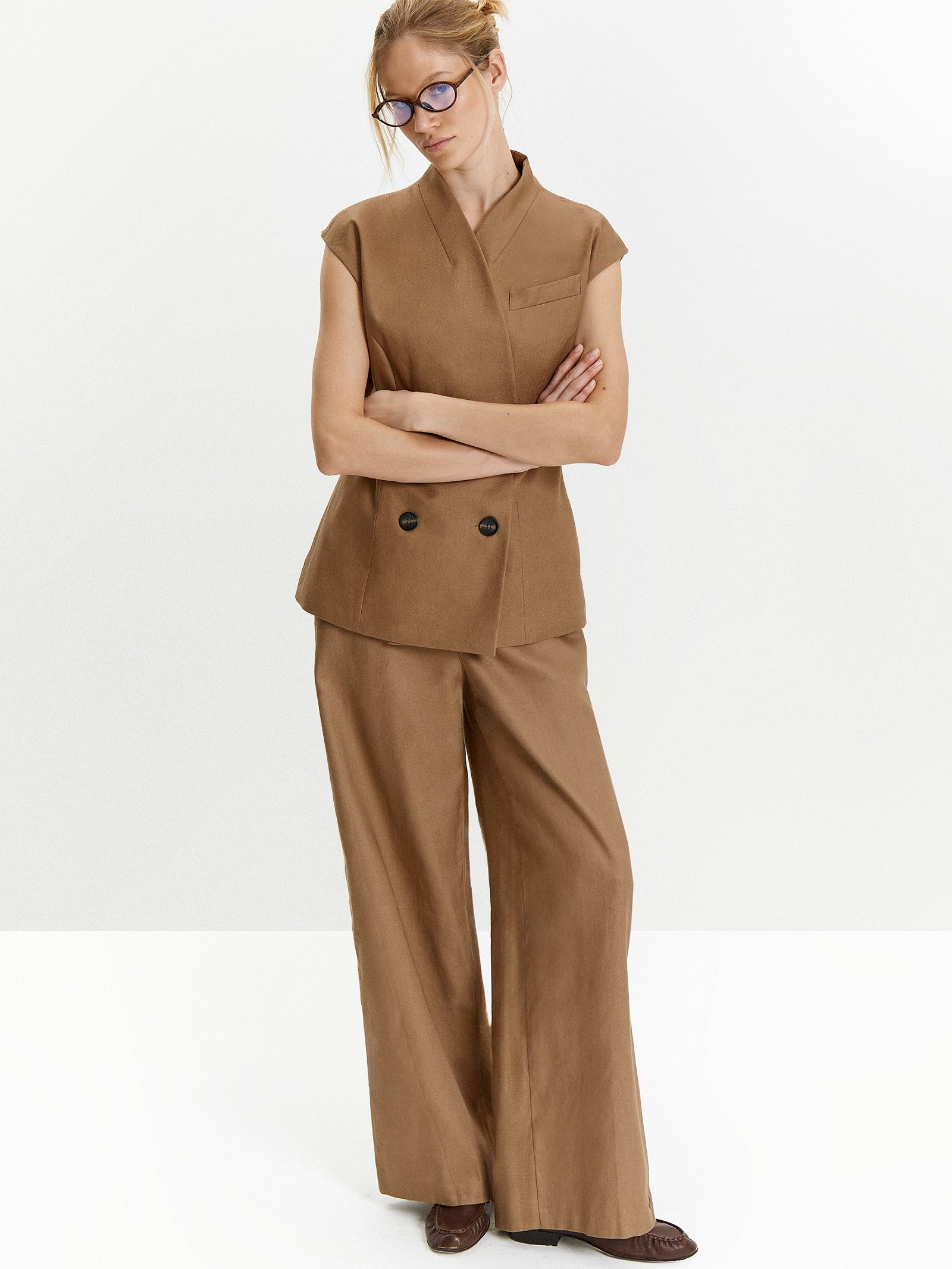 Брюки широкого кроя