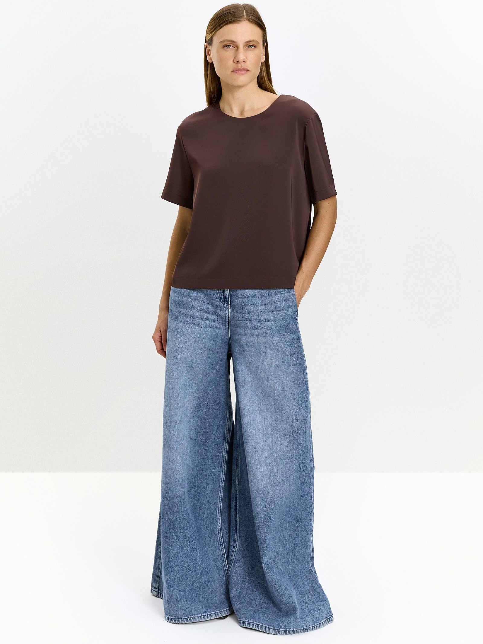 Блузка прямого кроя