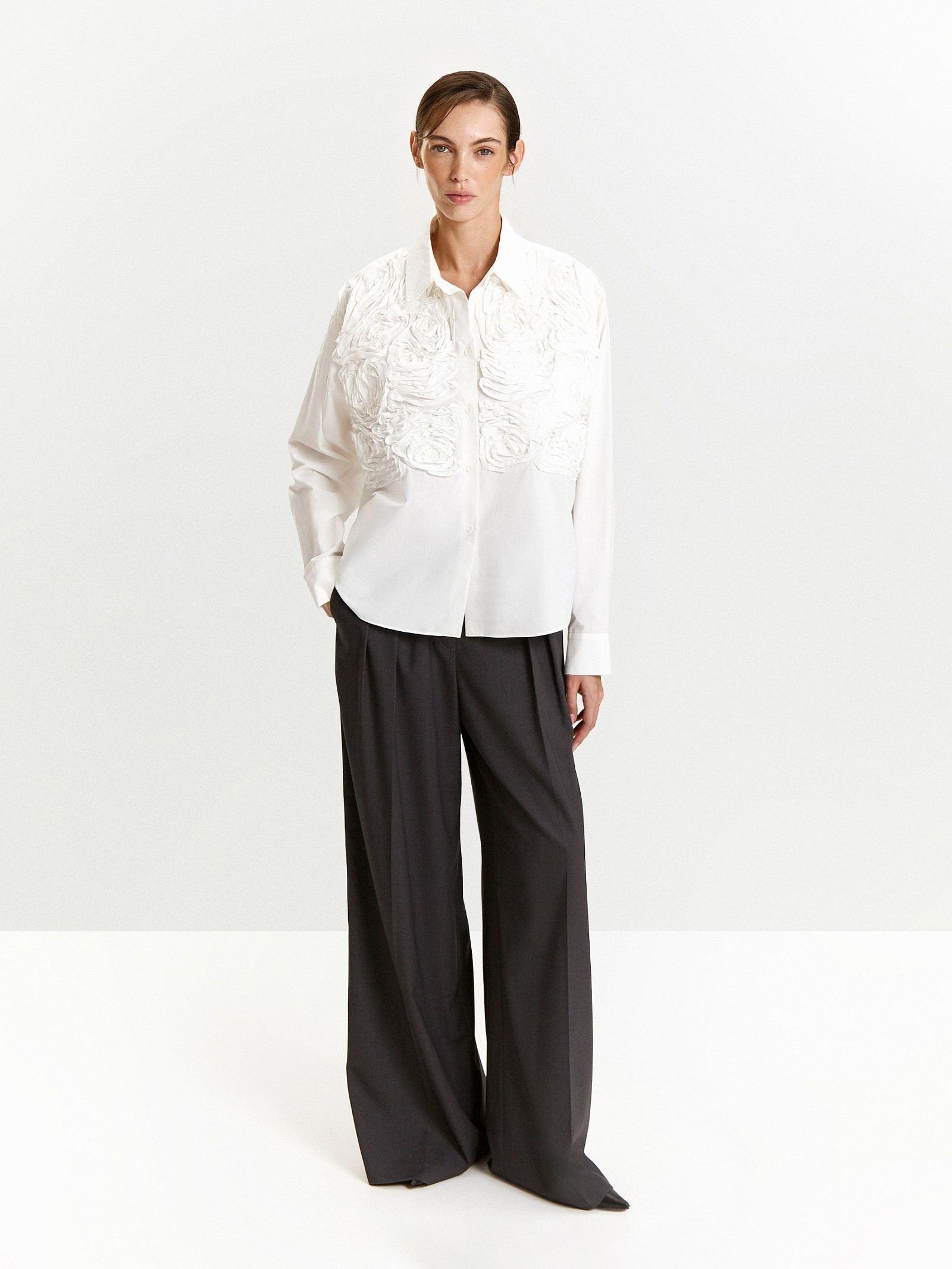 Рубашка однотонная