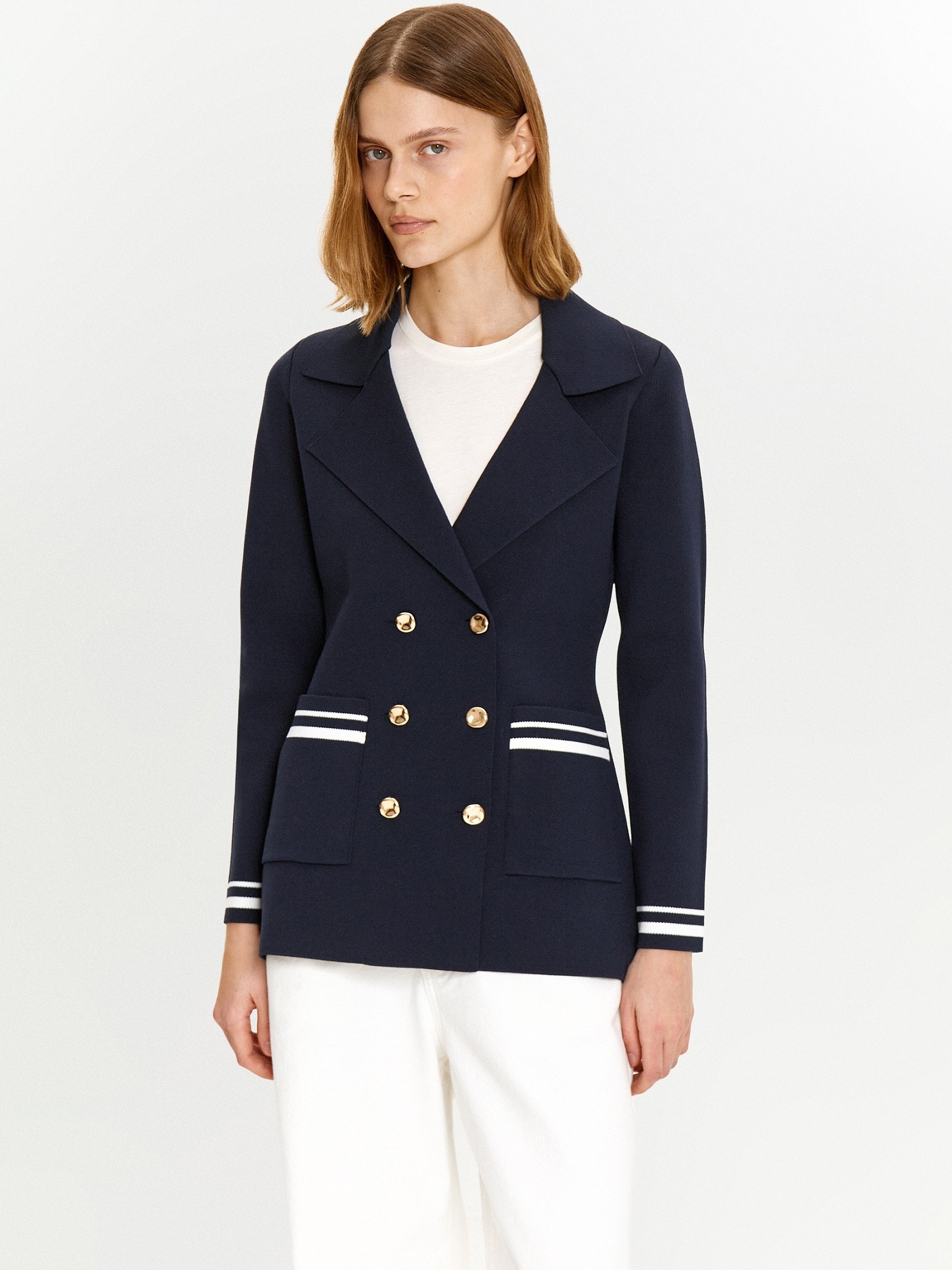 Жакет из трикотажа