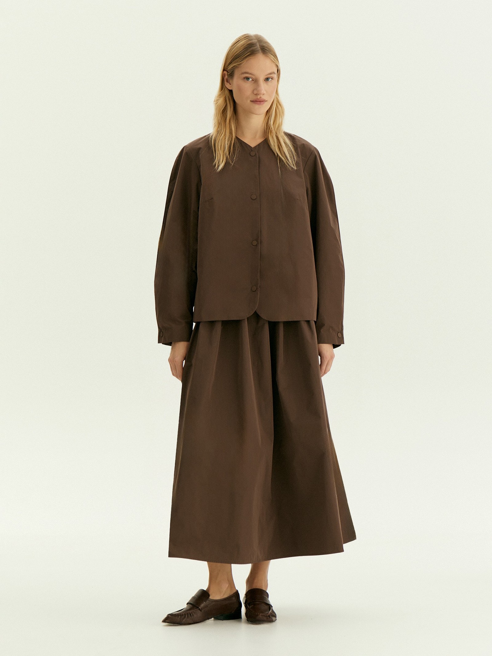 Куртка с объемными рукавами