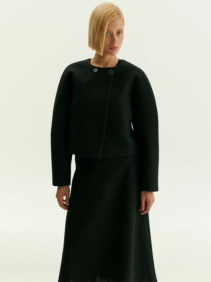 Жакет прямого кроя из костюмной шерсти