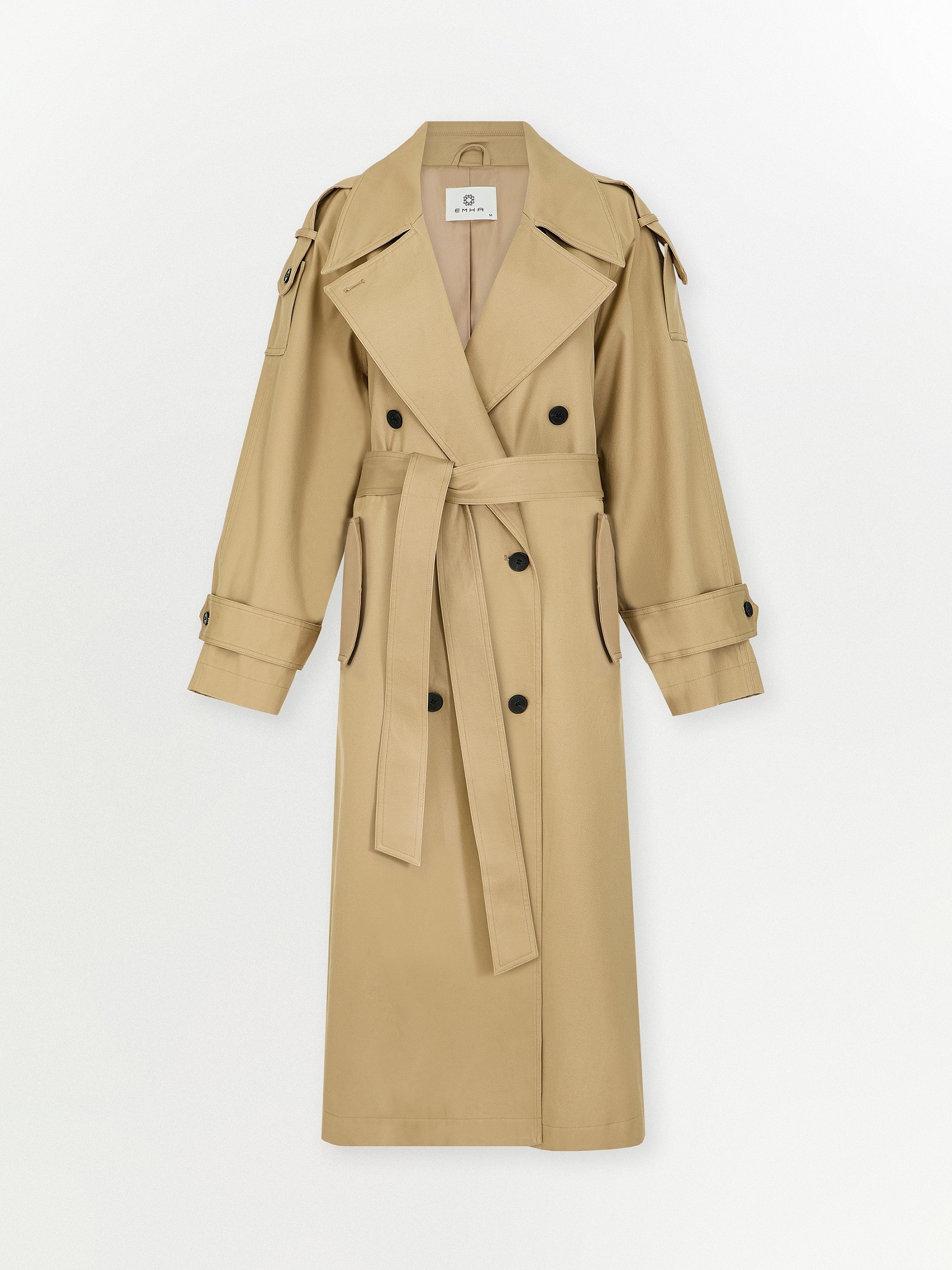 Плащ прямого кроя с поясом