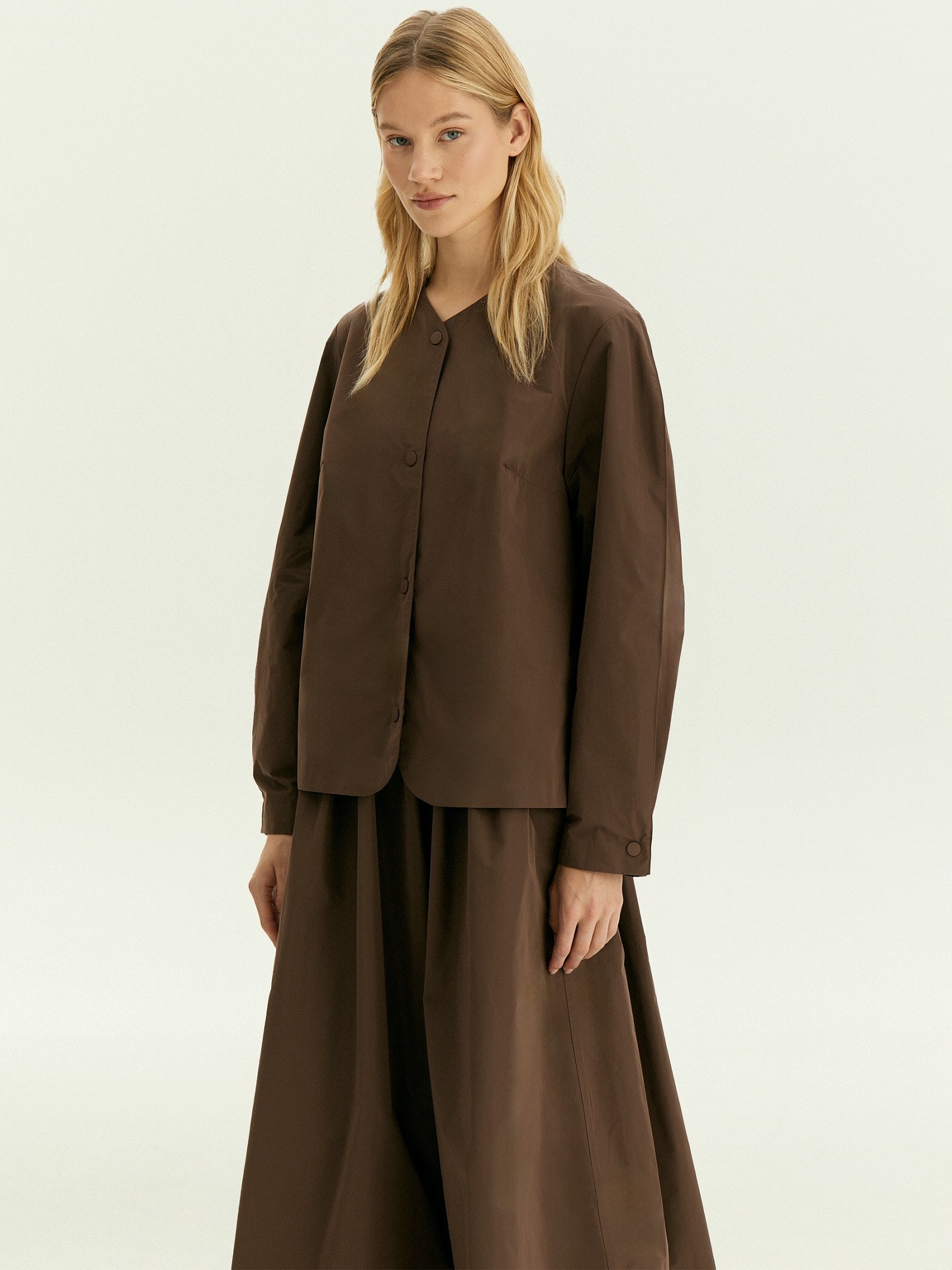 Куртка с объемными рукавами