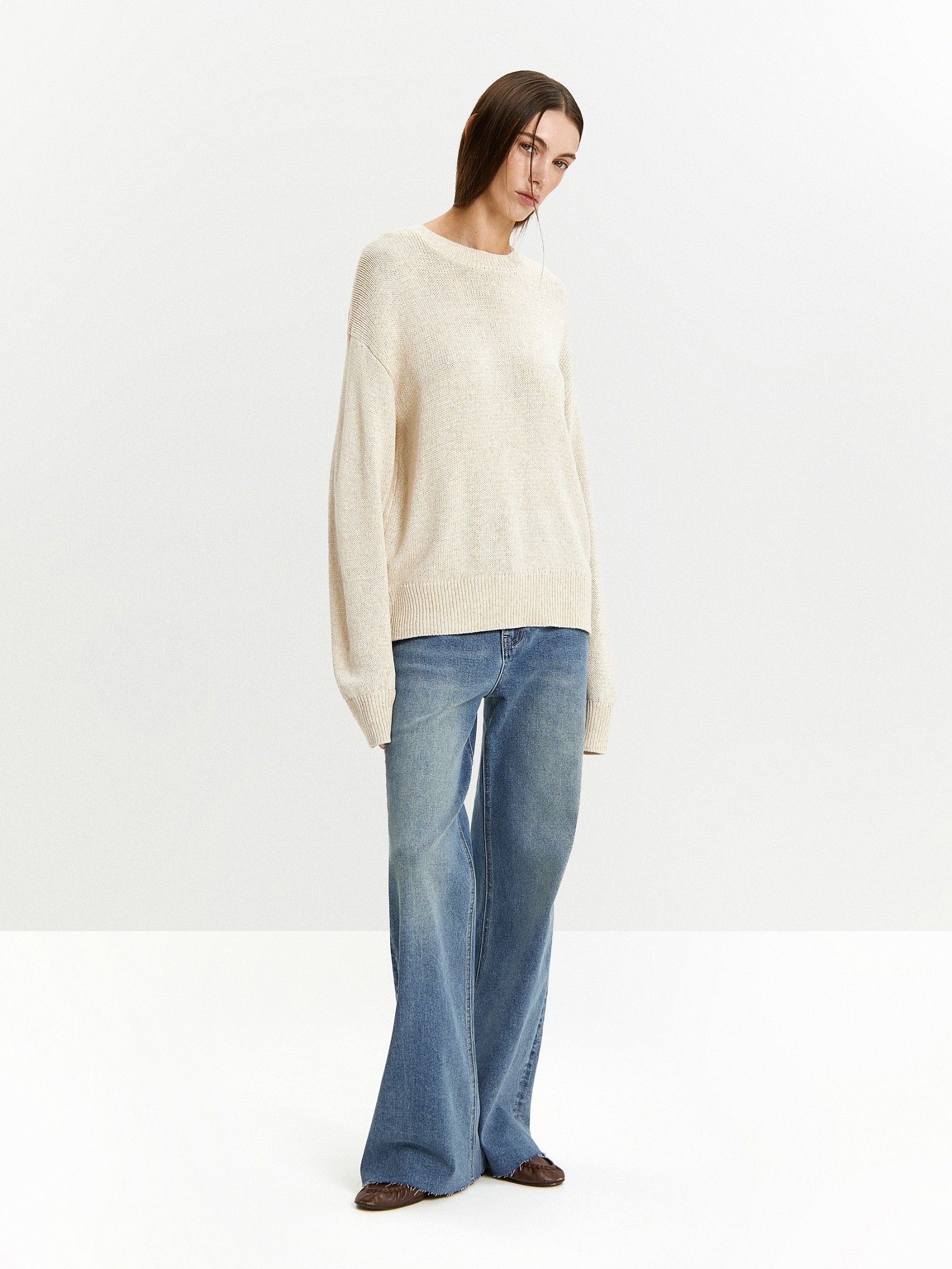 Джемпер с содержанием льна