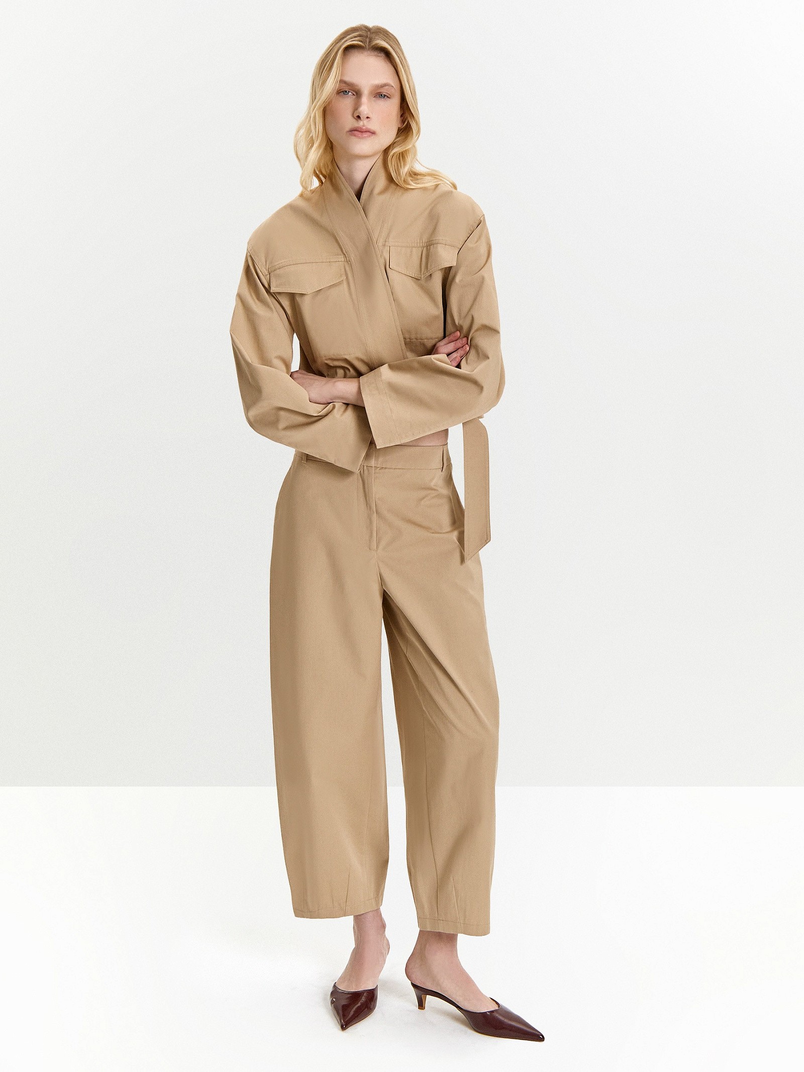 Брюки зауженного кроя