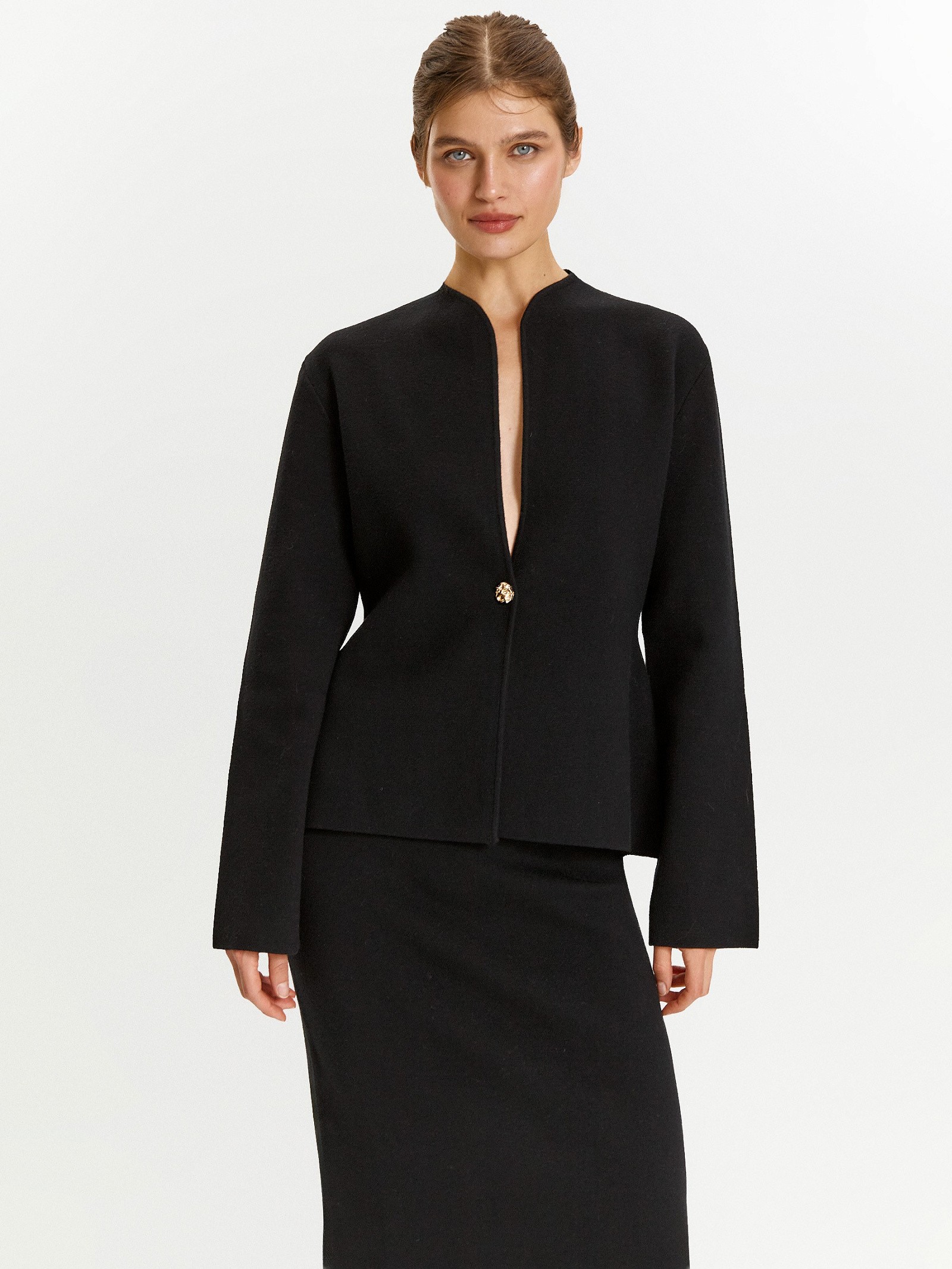 Кардиган с содержанием шерсти