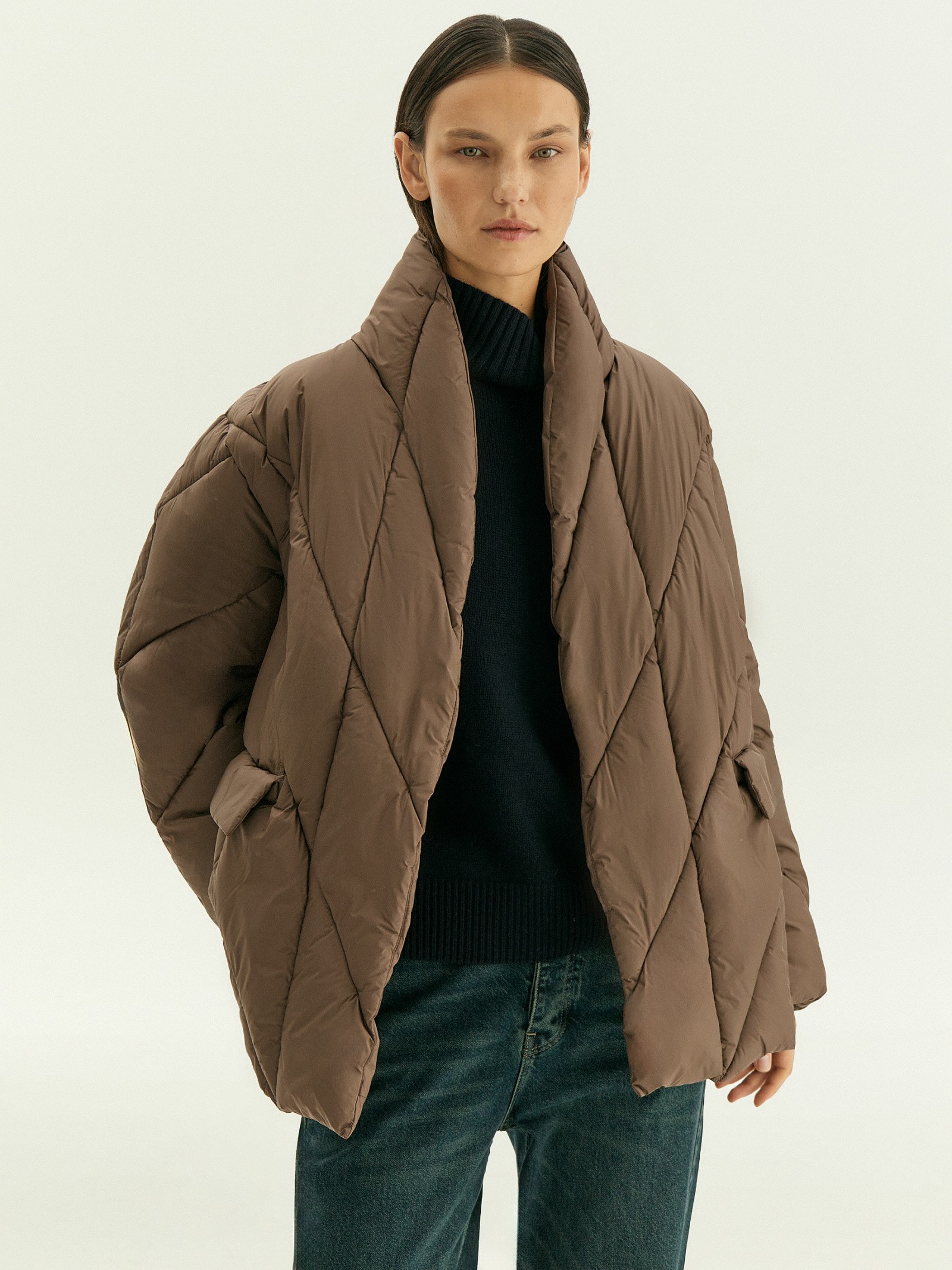 Куртка на запах с ремнем