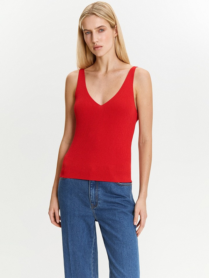 Трикотажный топ из вискозы