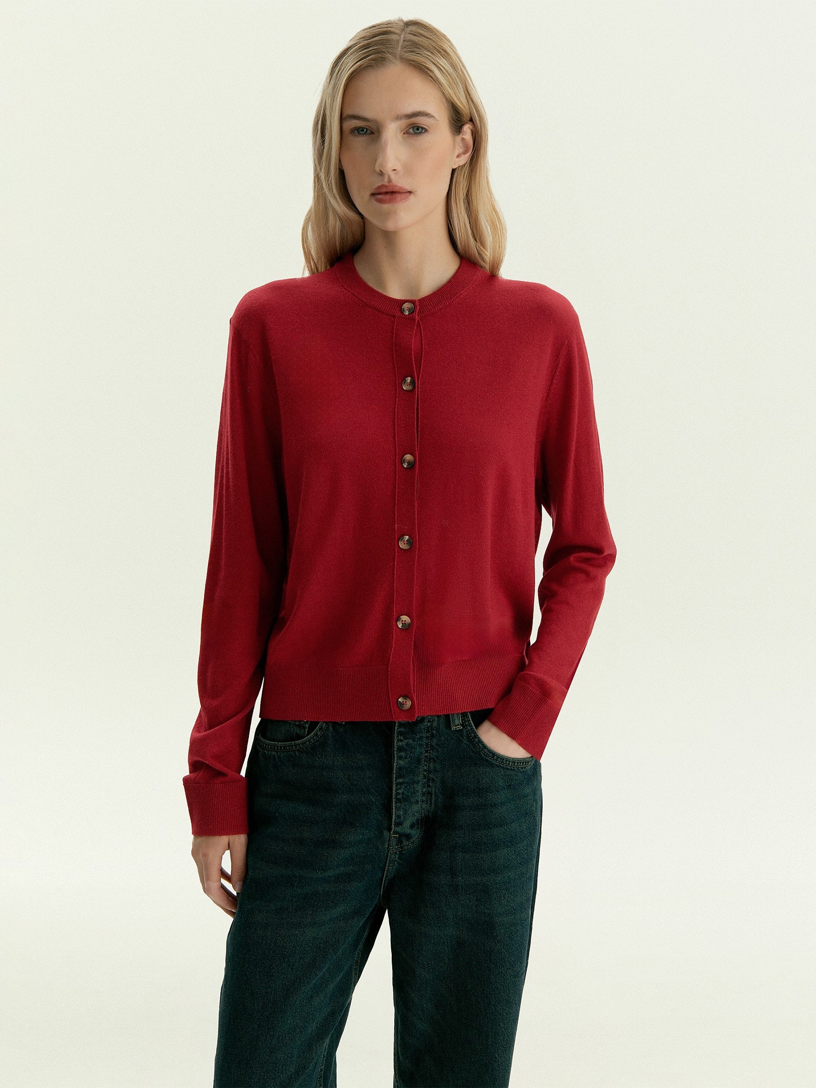 Кардиган с содержанием шерсти