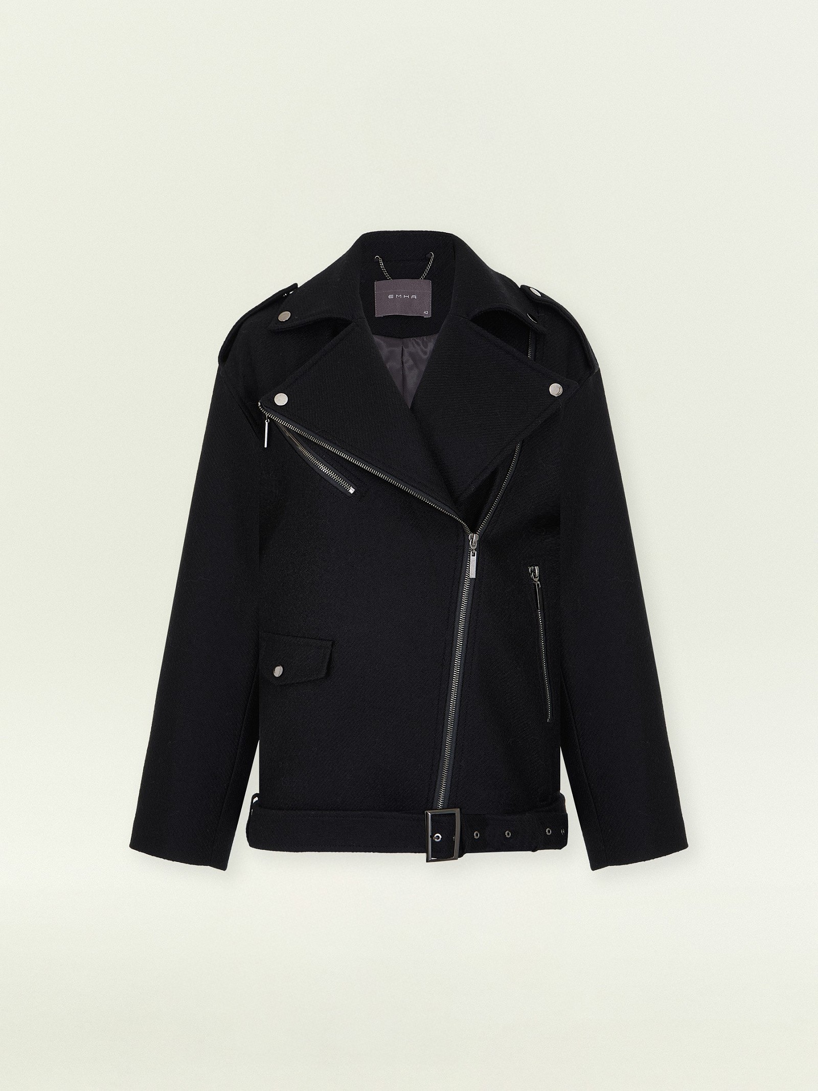 Укороченное пальто из шерсти