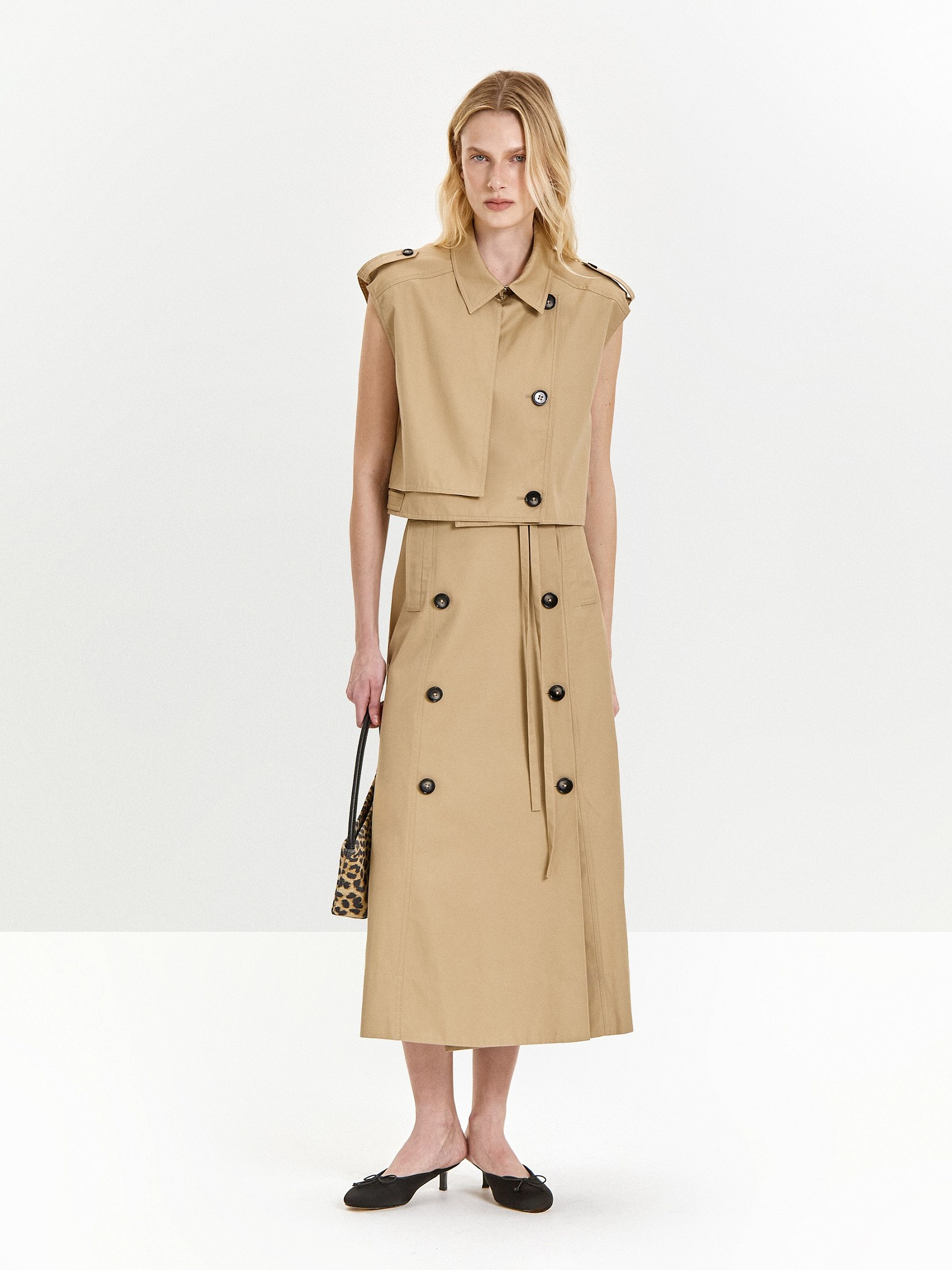 Юбка а-силуэта с пуговицами