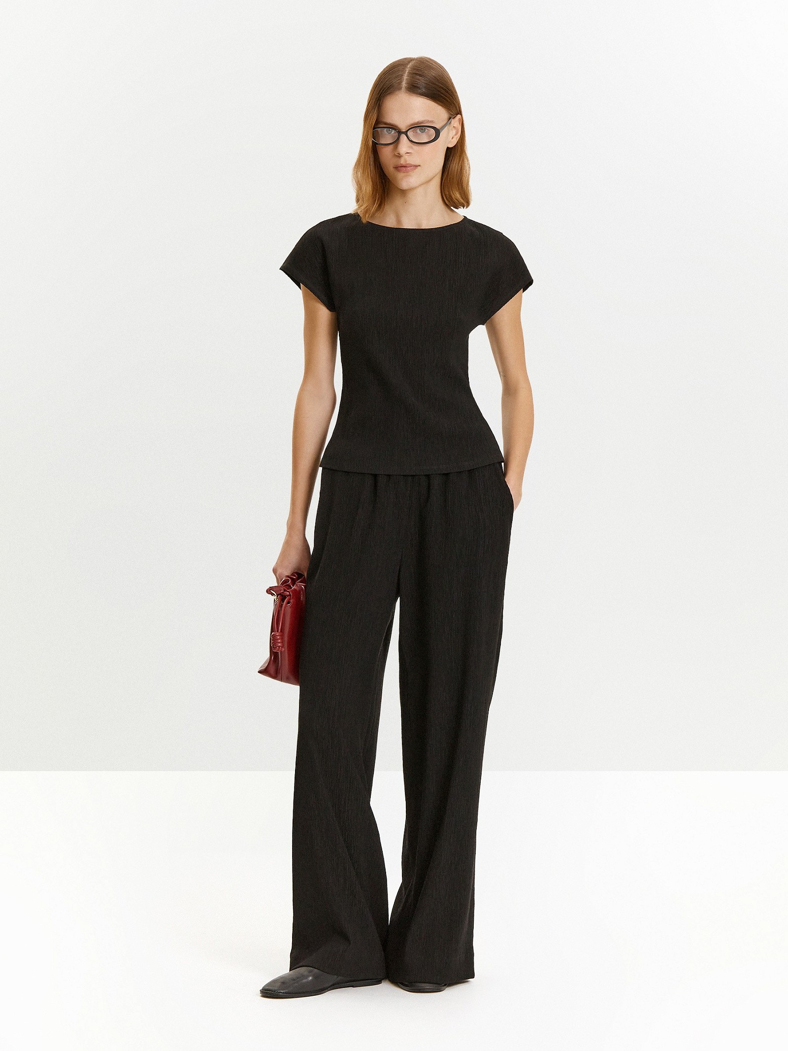 Блузка однотонная