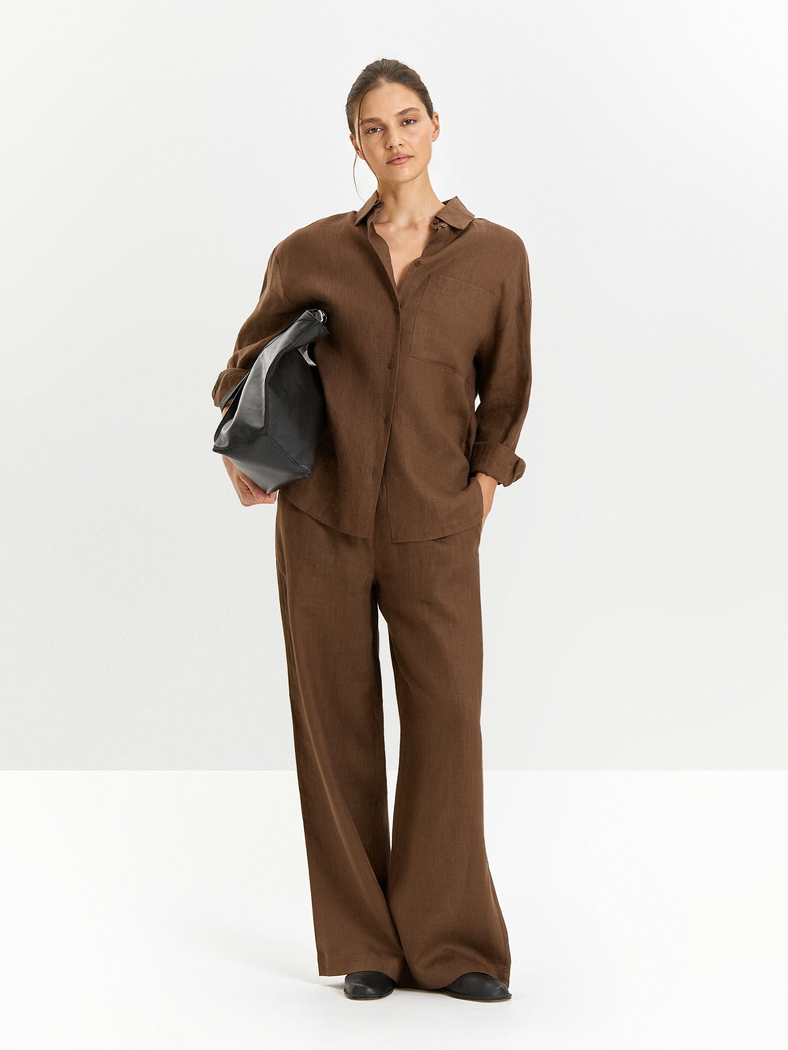 Брюки из 100% льна