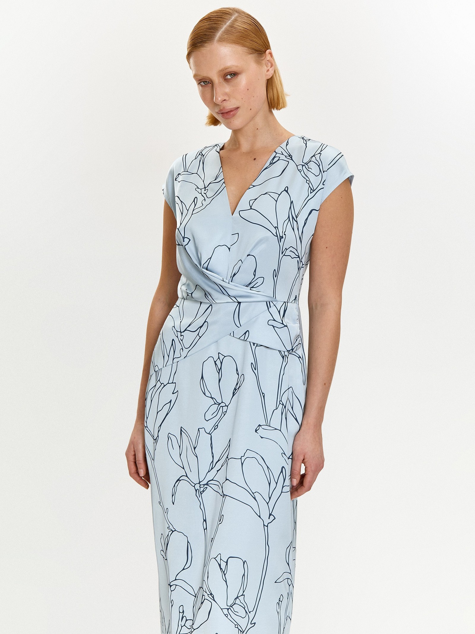 Платье приталенное с принтом