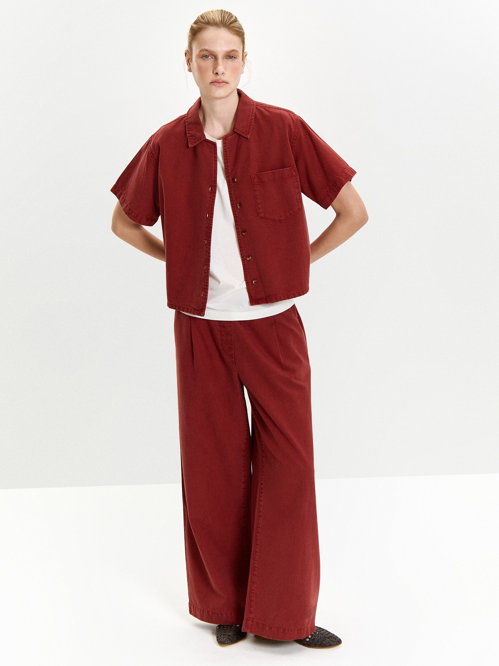 Рубашка из денима