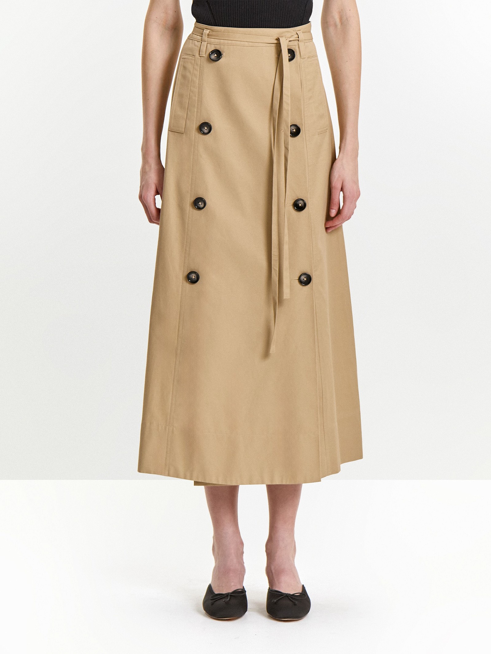 Юбка а-силуэта с пуговицами