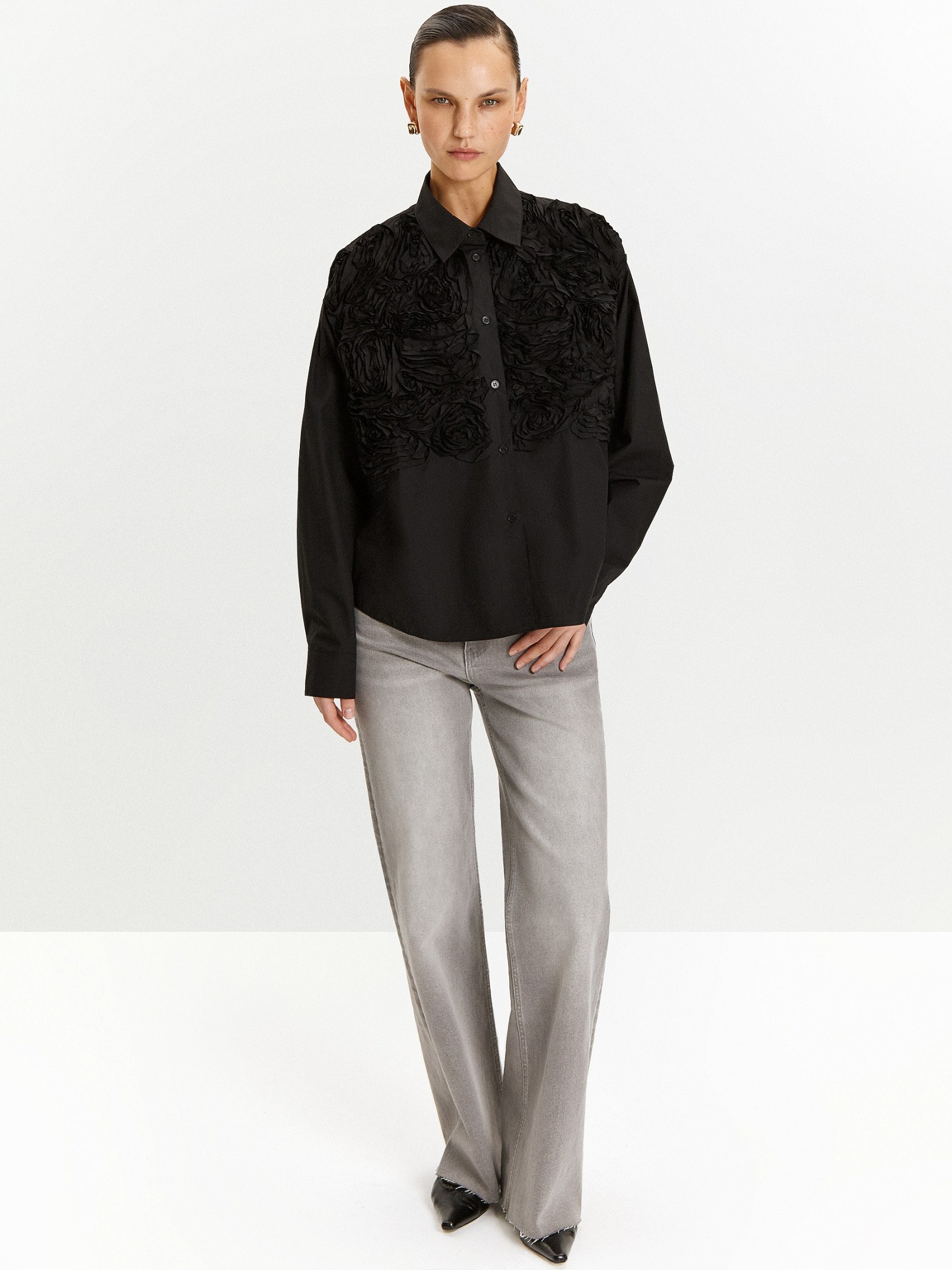 Рубашка однотонная