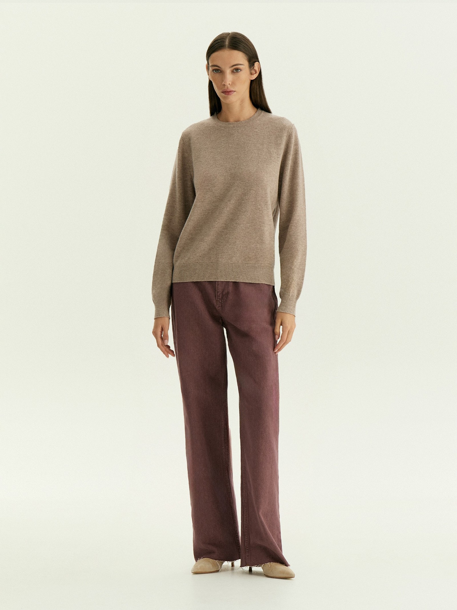 Джемпер из вискозного трикотажа с добавлением шерсти