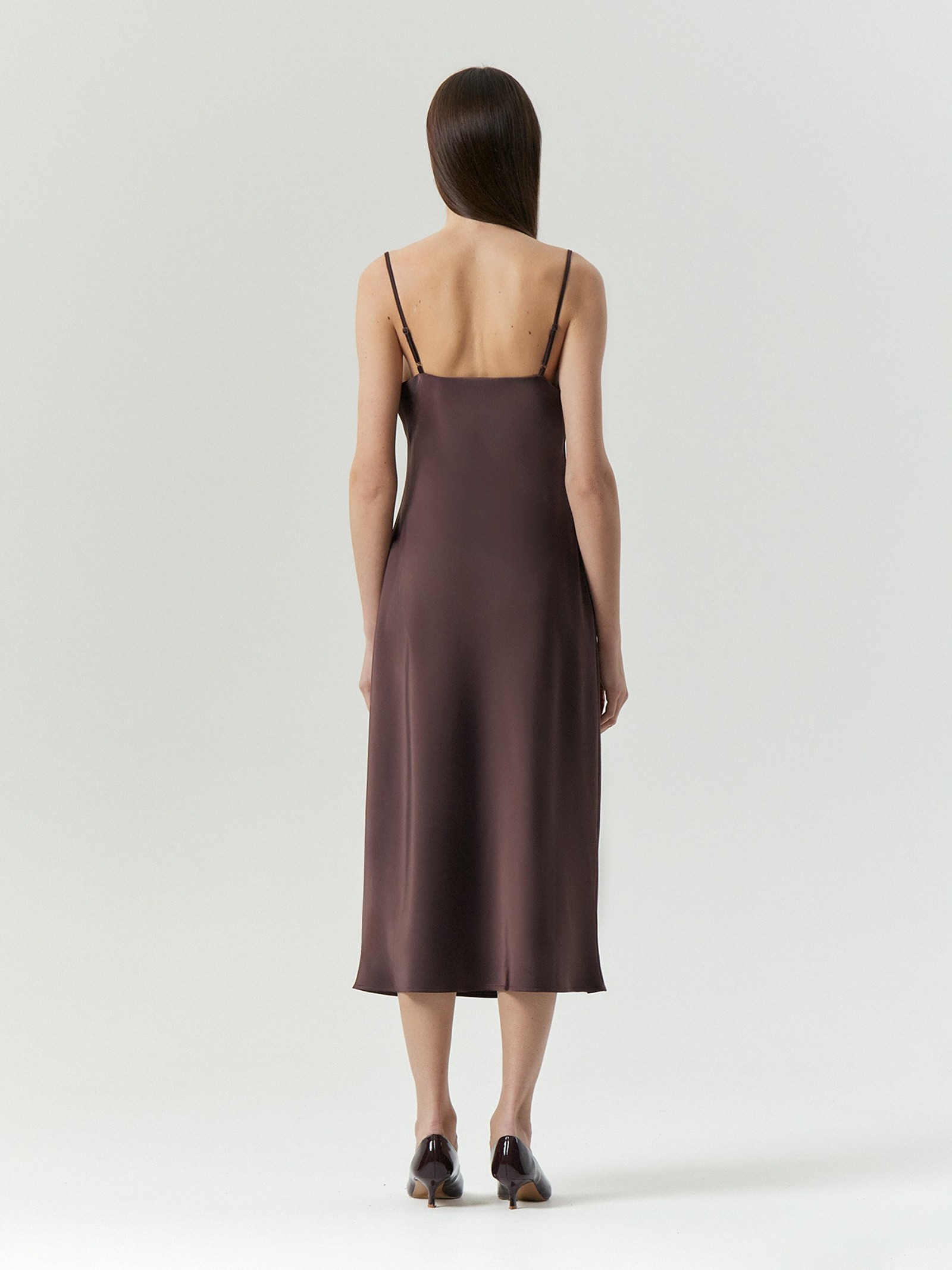 Платье-комбинация миди