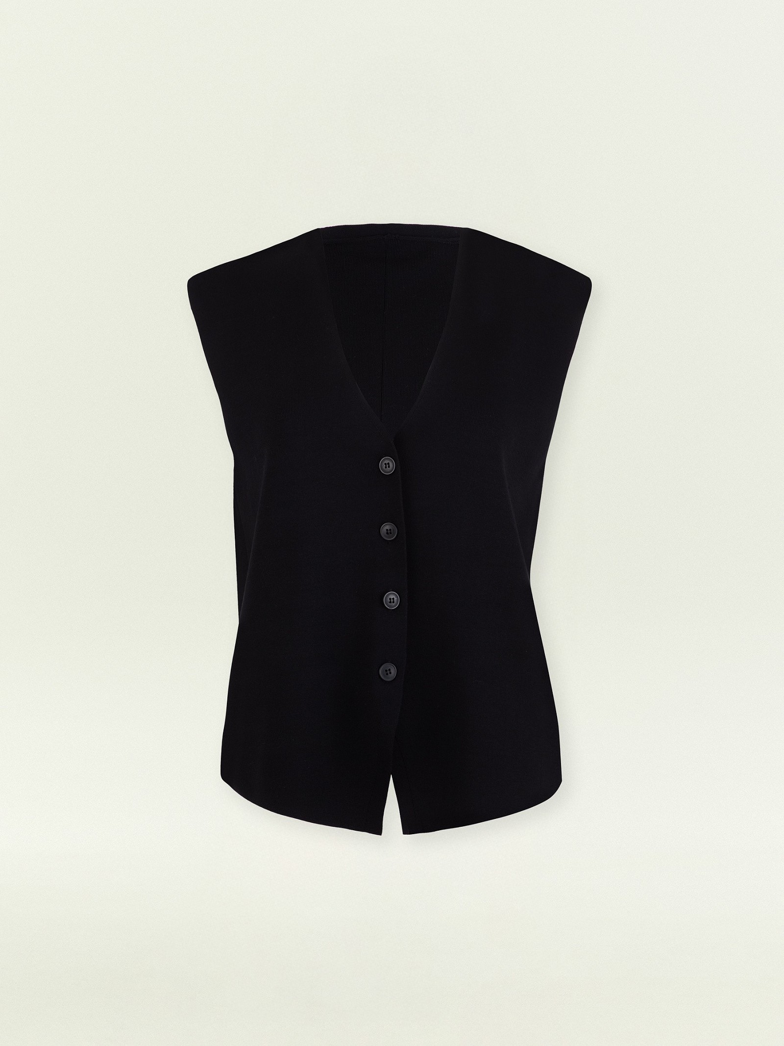 Вязаный жилет с добавлением шерсти