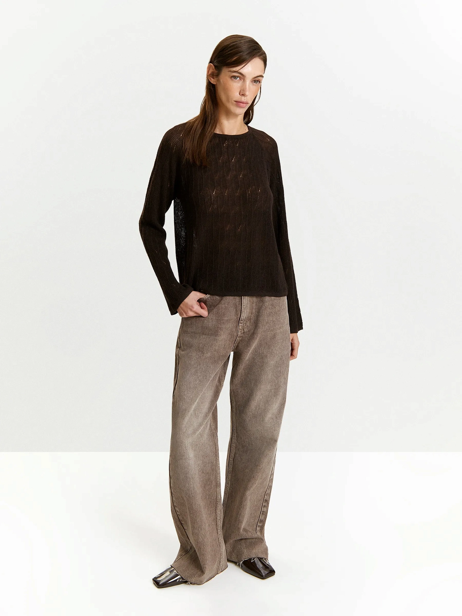 Лонгслив с содержанием шерсти