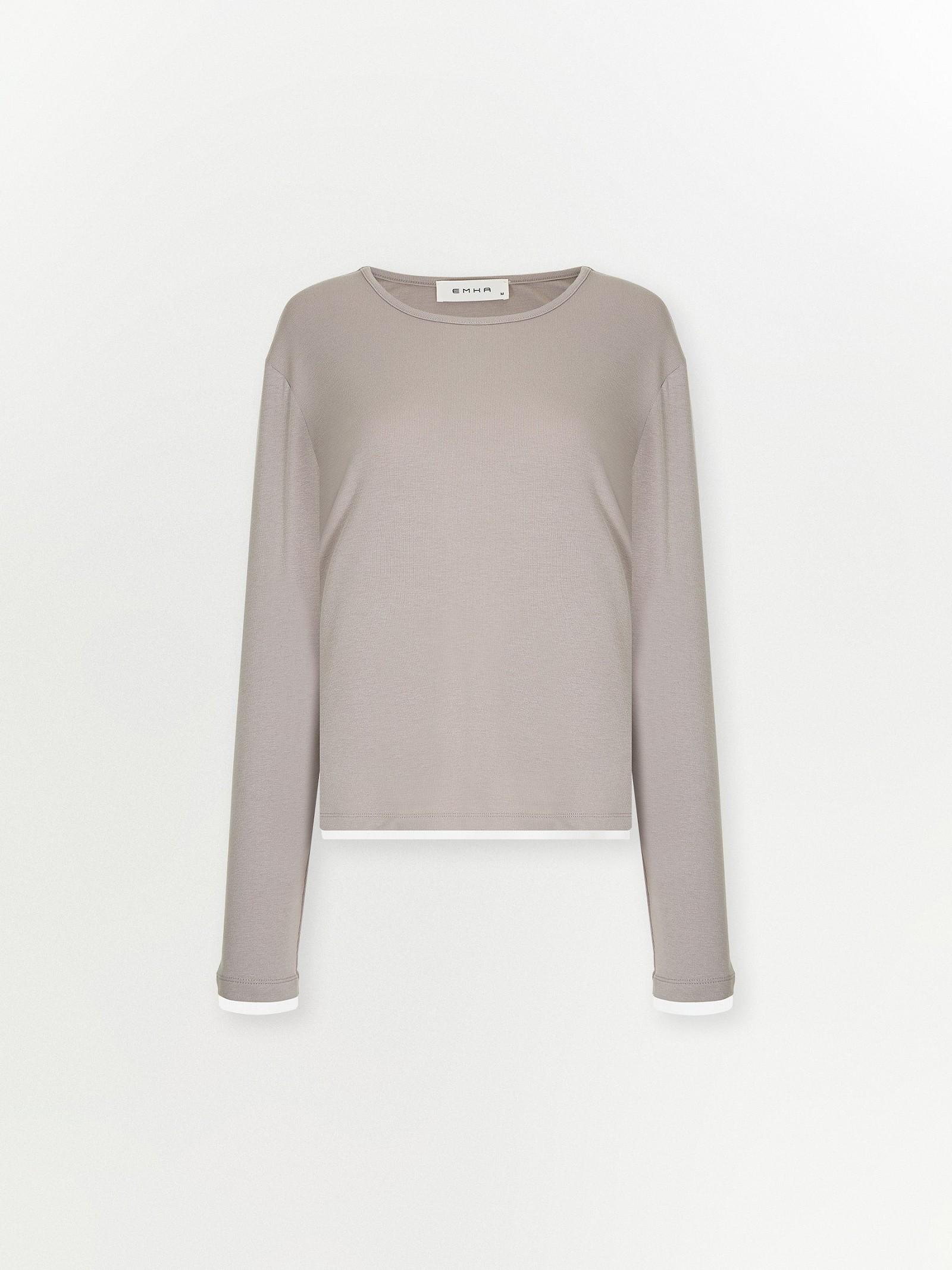 Лонгслив однотонный из вискозы