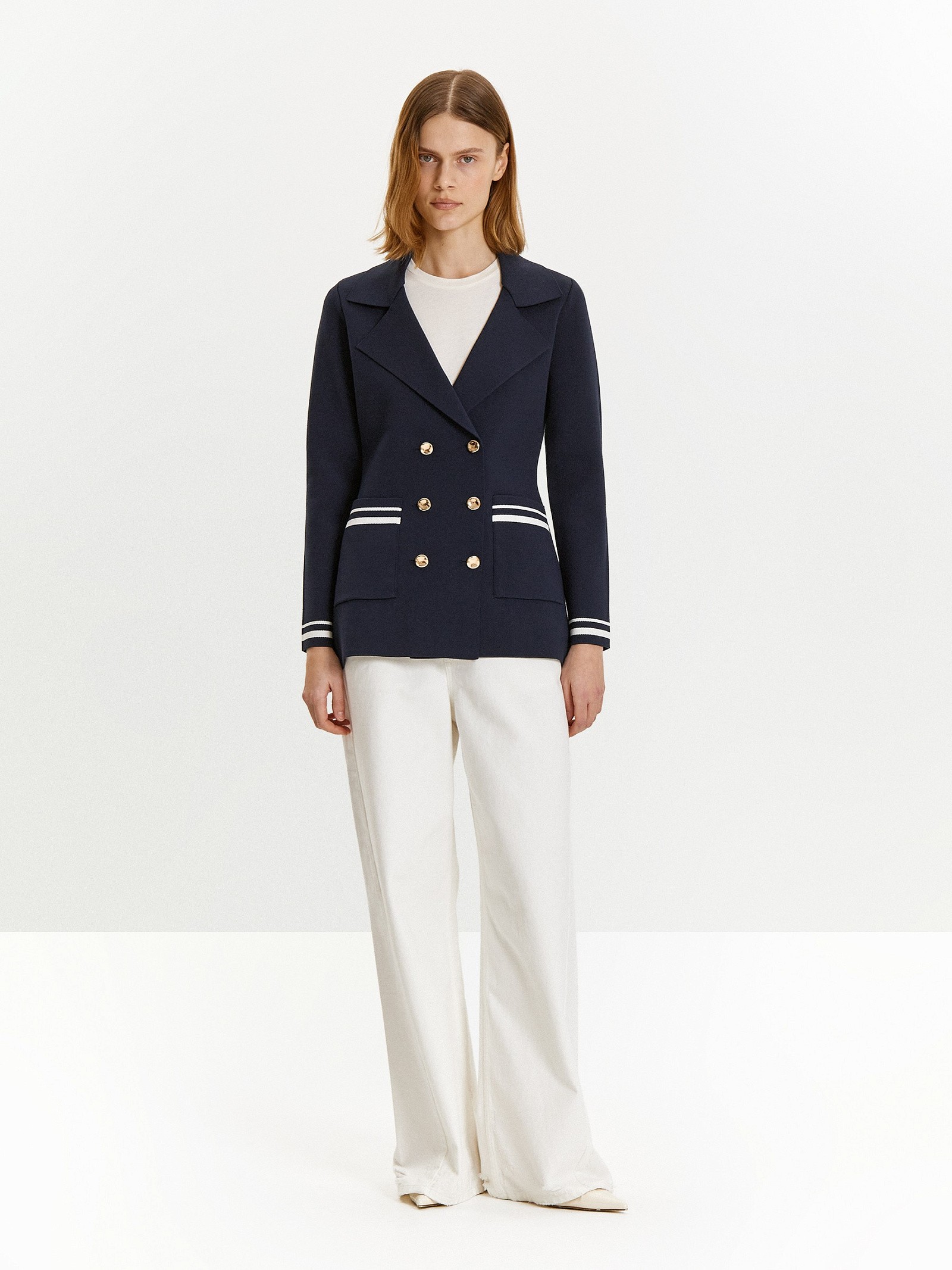 Жакет из трикотажа