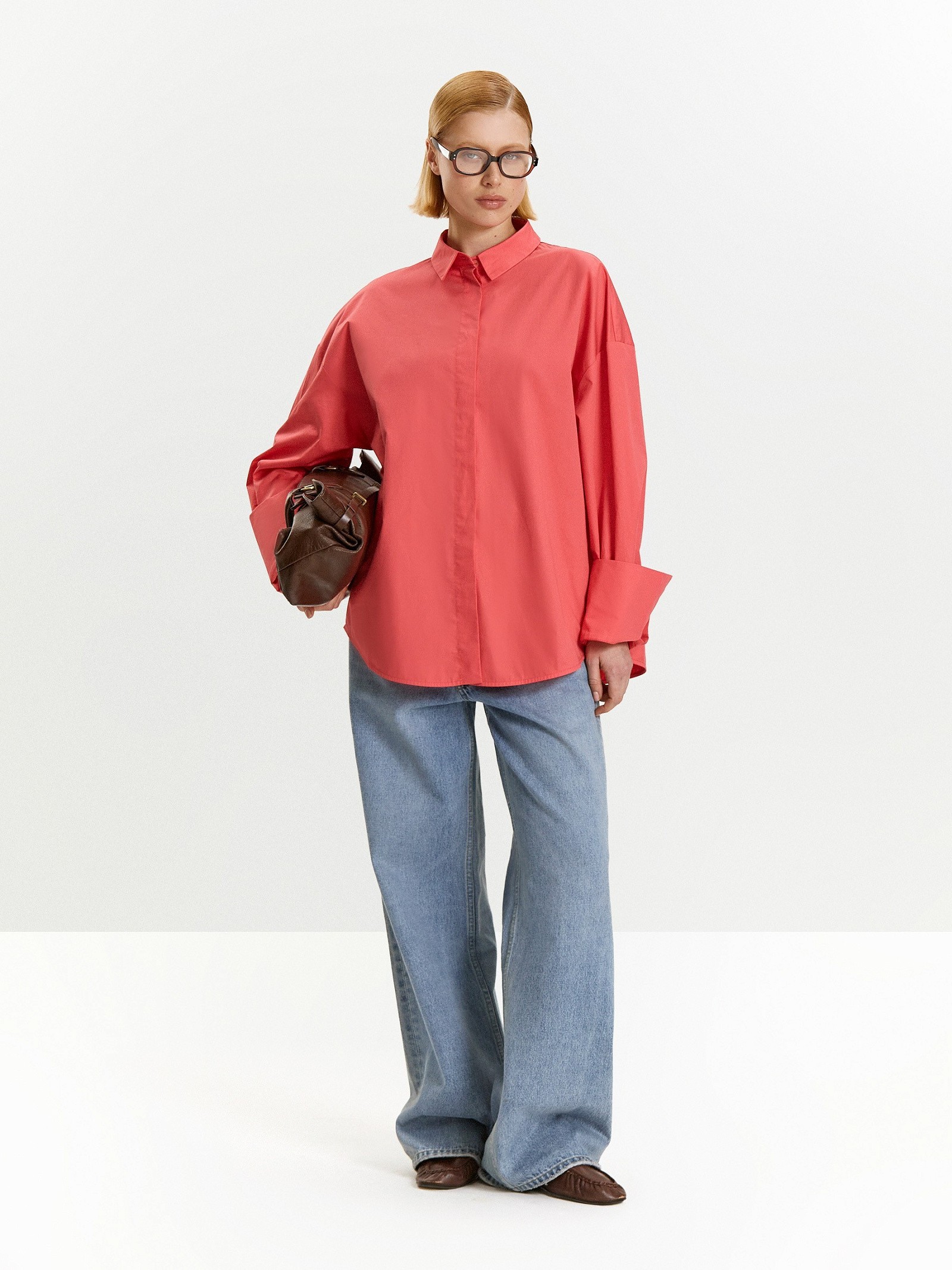 Рубашка однотонная