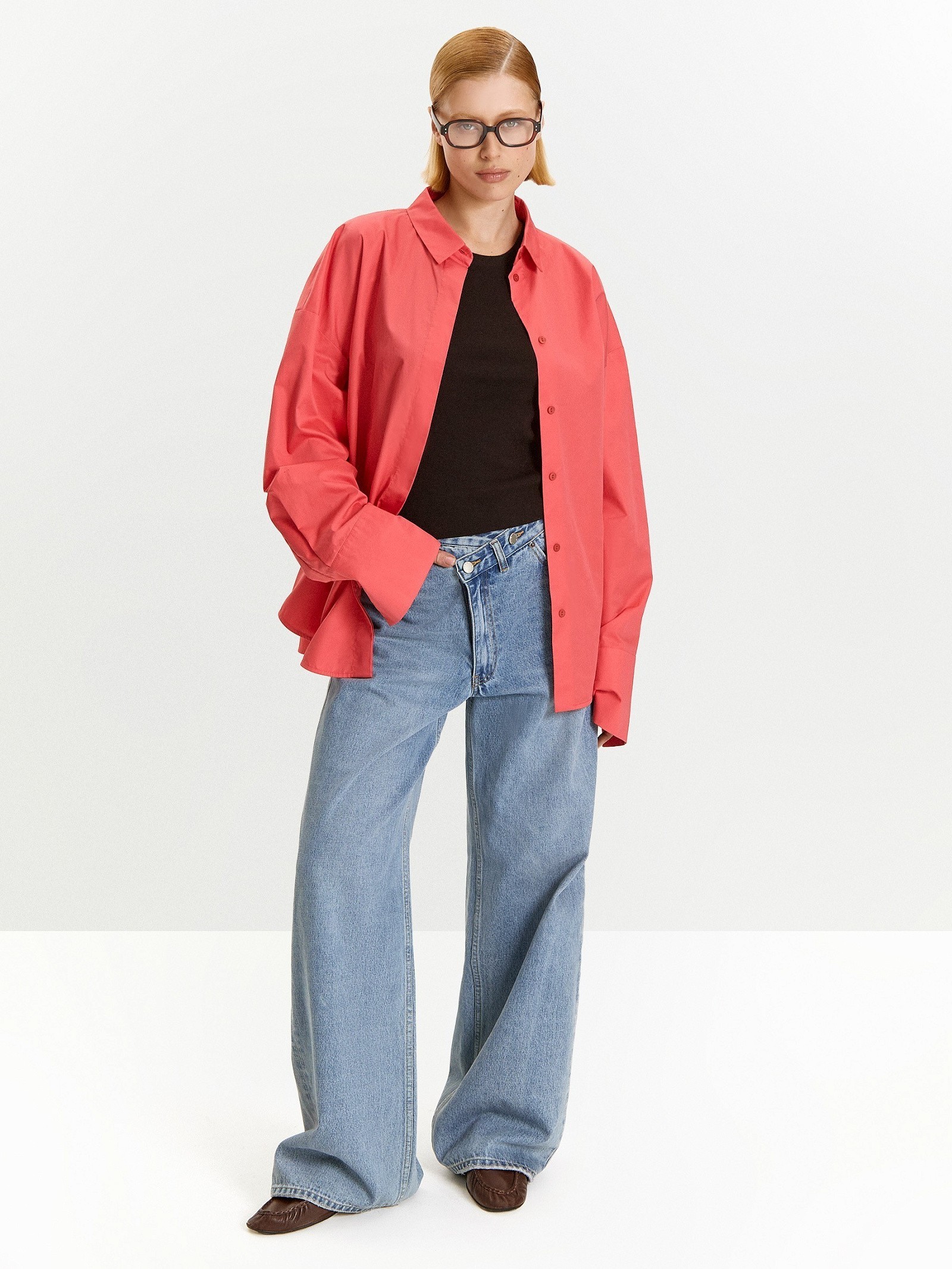 Рубашка однотонная