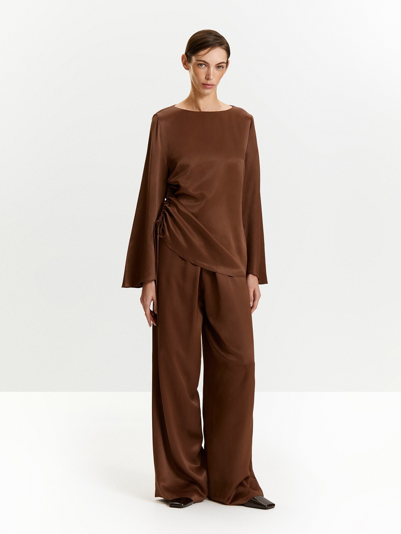 Блузка с завязками из 100% вискозы