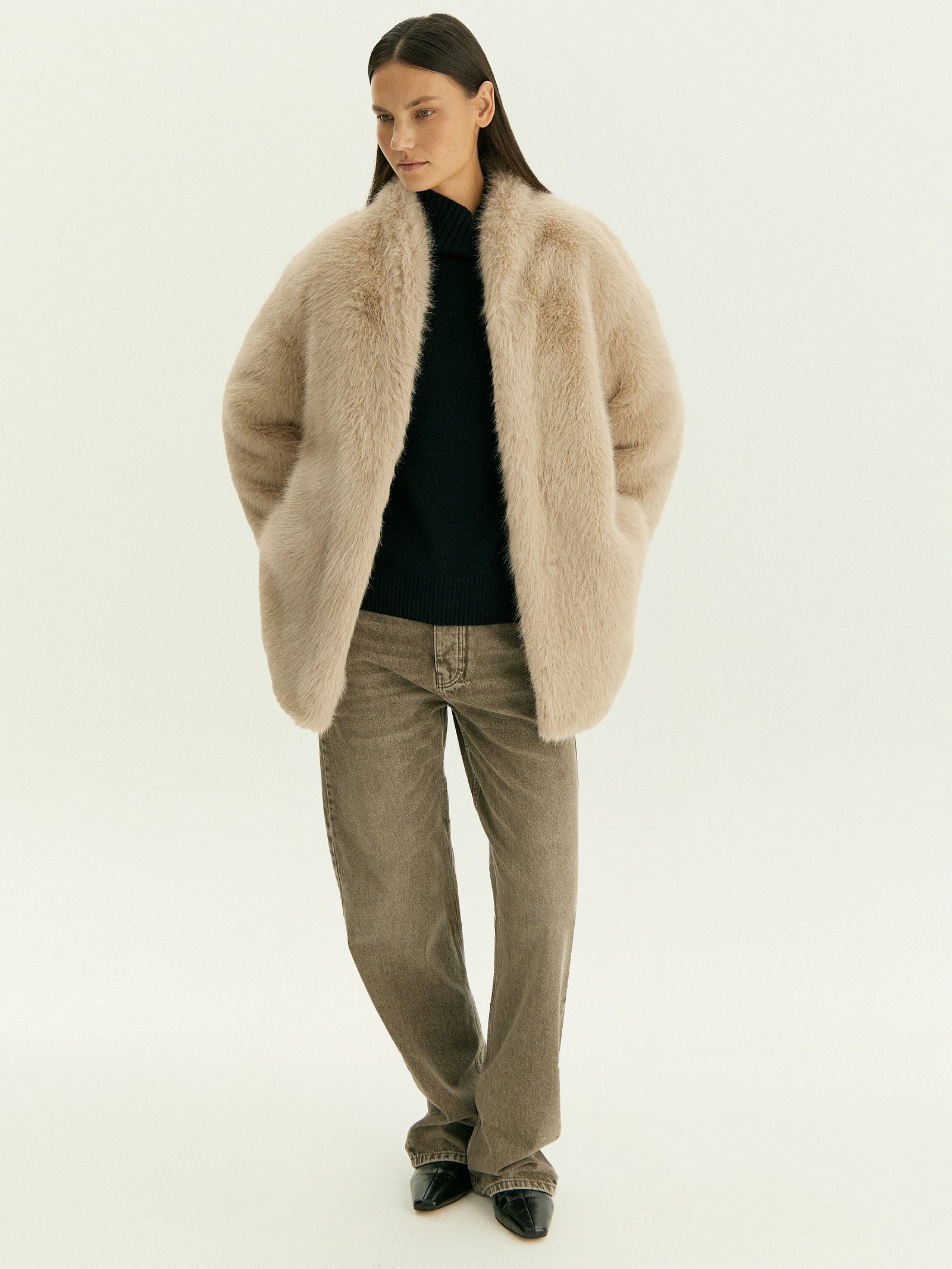 Шуба из экомеха