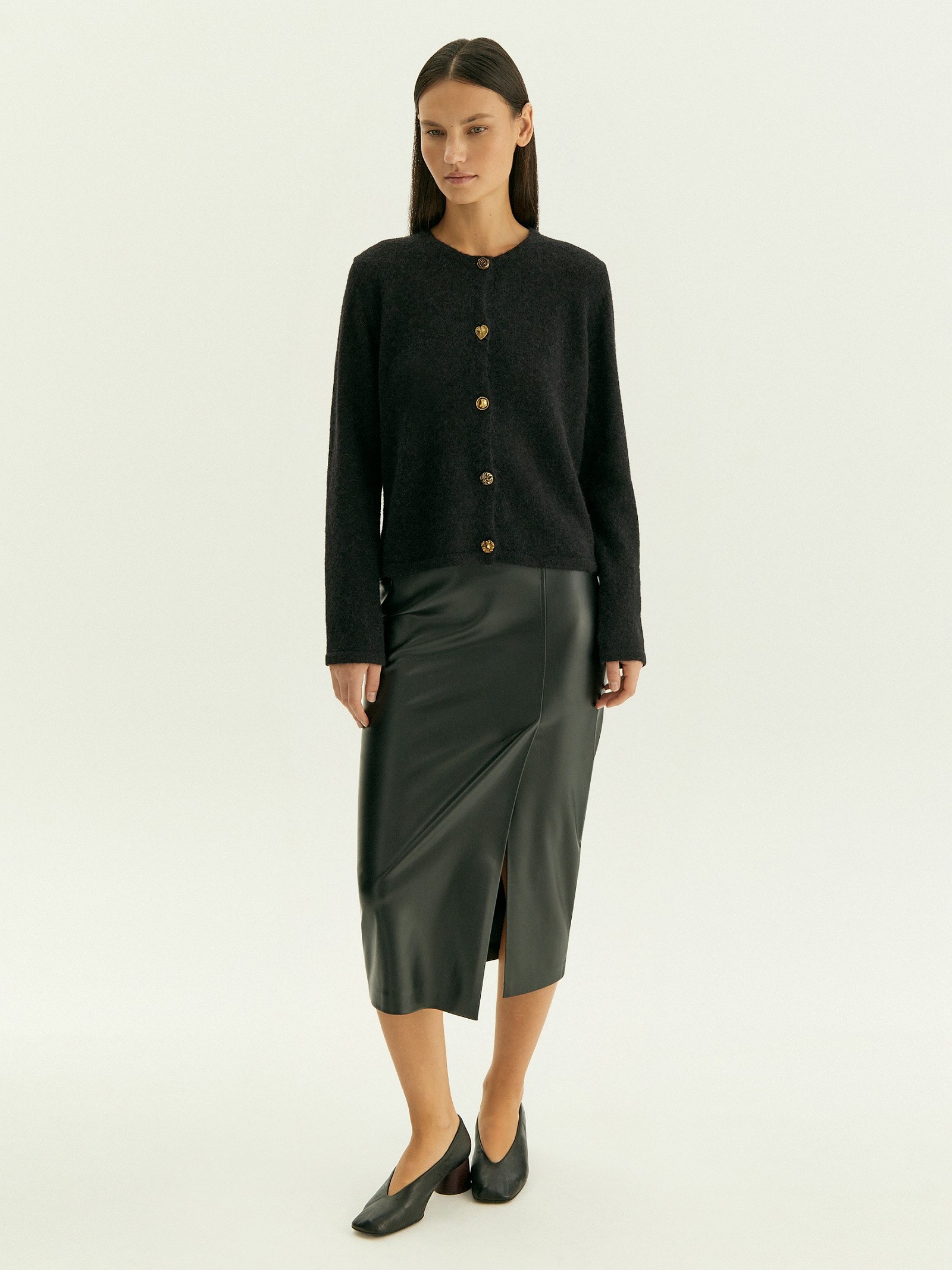 Юбка из экокожи