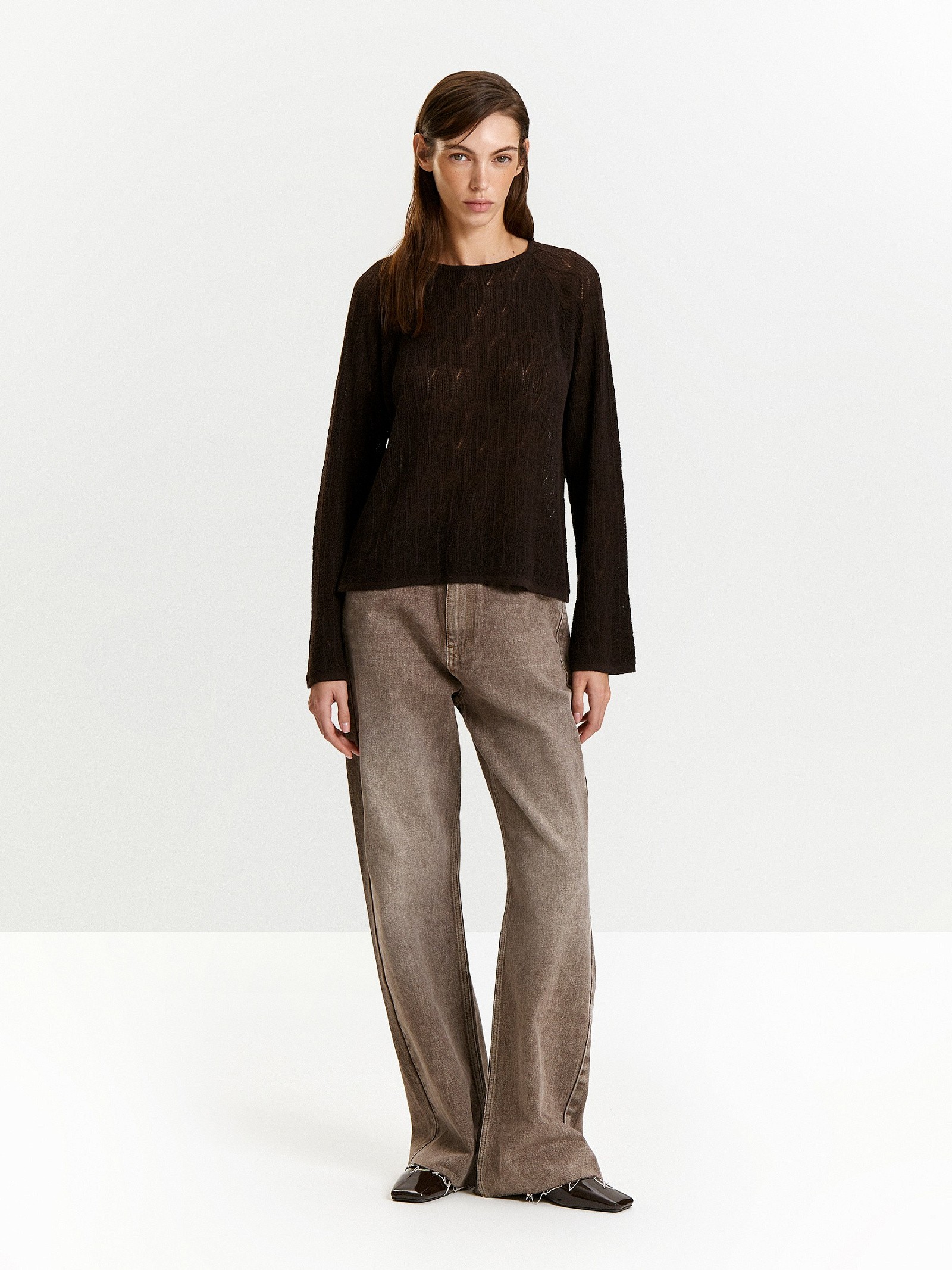 Лонгслив с содержанием шерсти