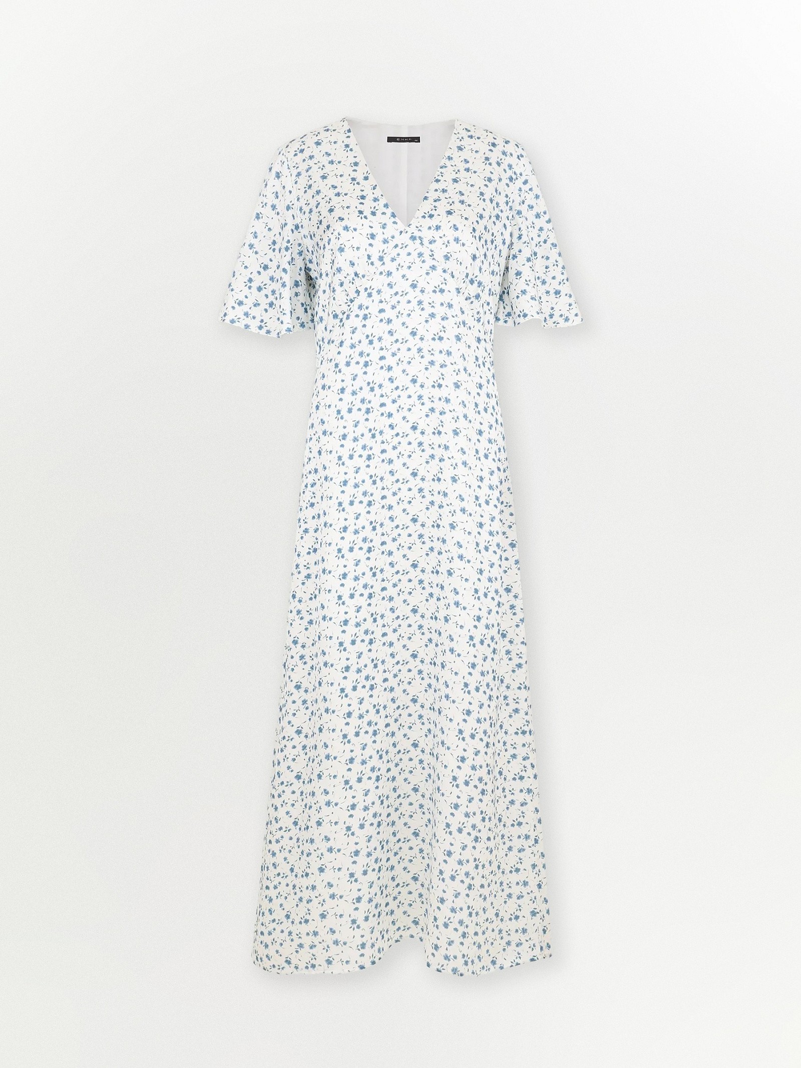 Платье макси из 100% вискозы с цветочным принтом