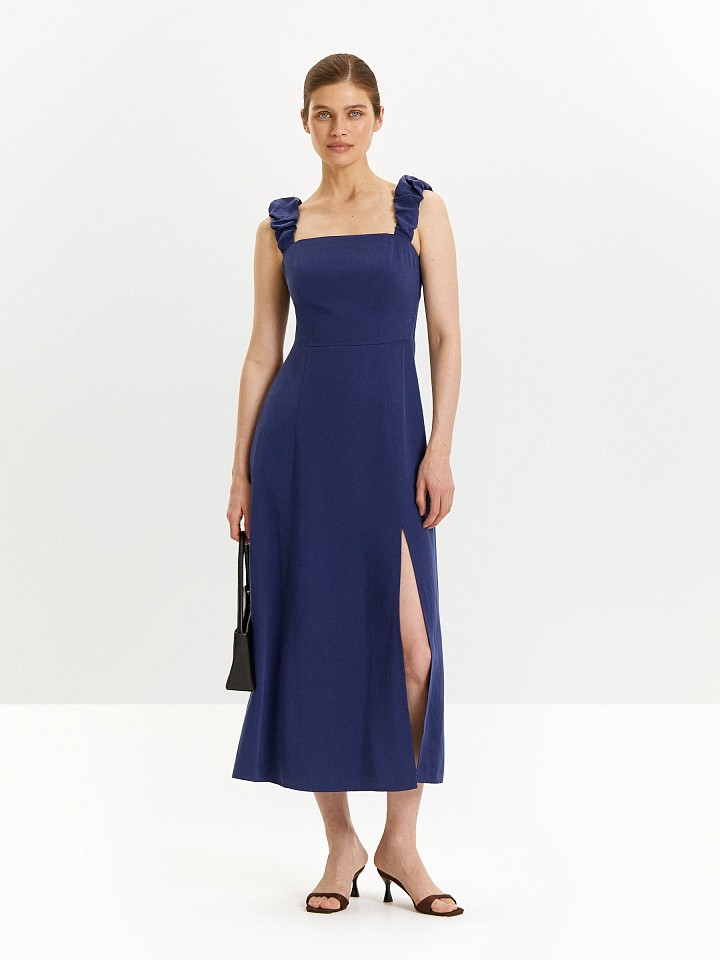 Сарафан макси с добавлением льна