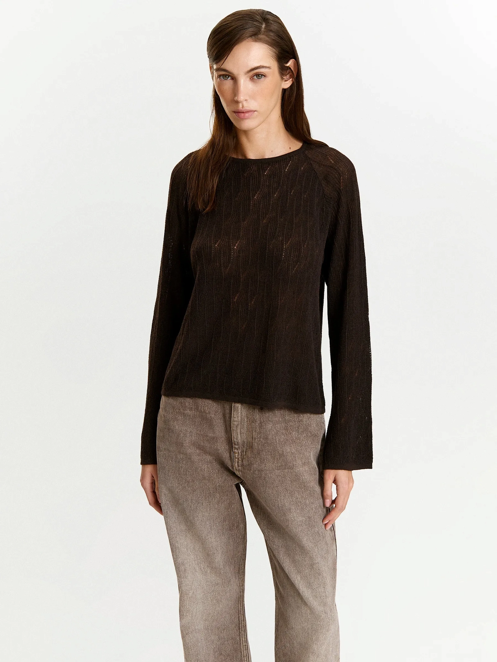 Лонгслив с содержанием шерсти