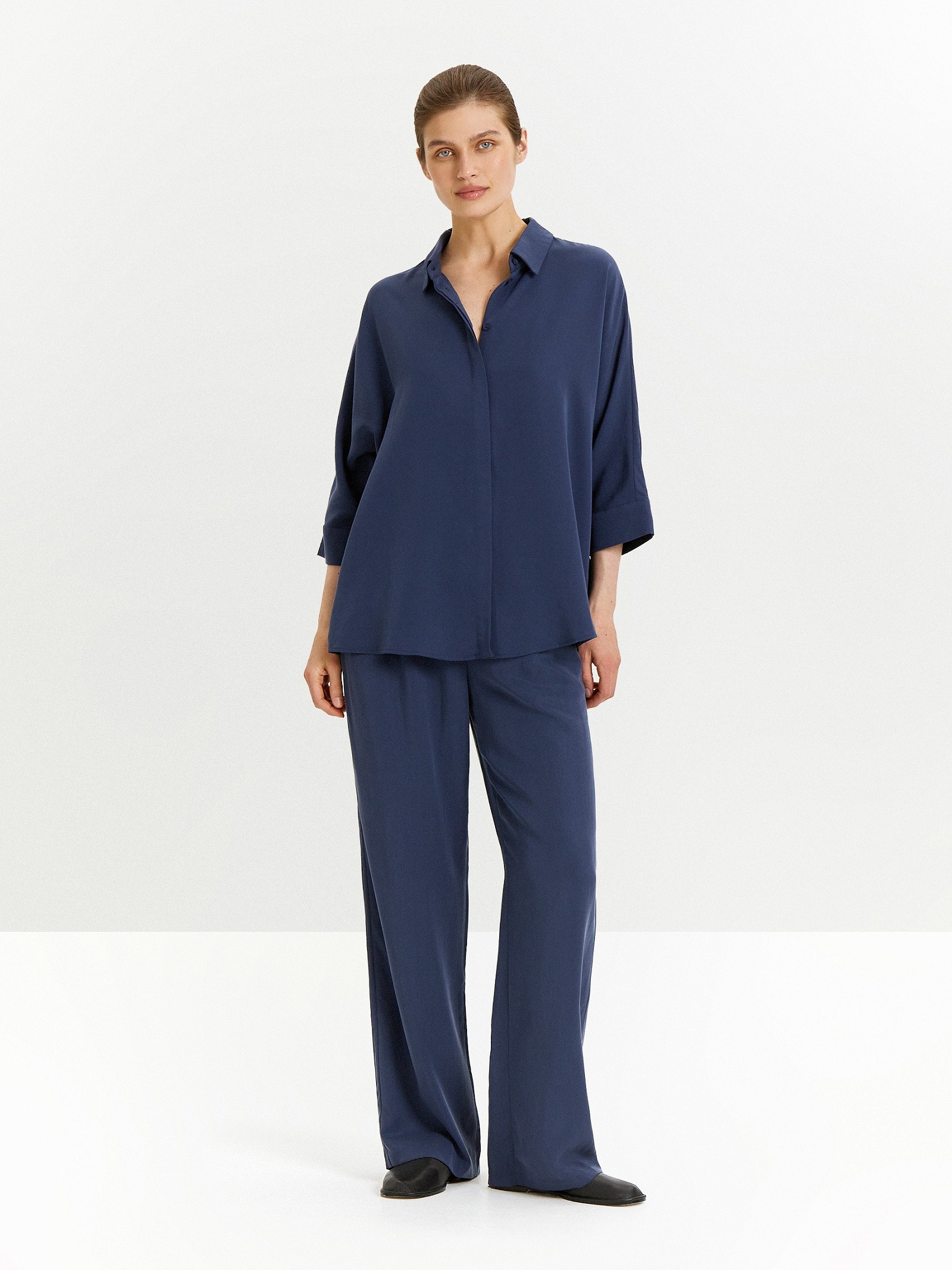 Брюки на резинке из 100% тенсела