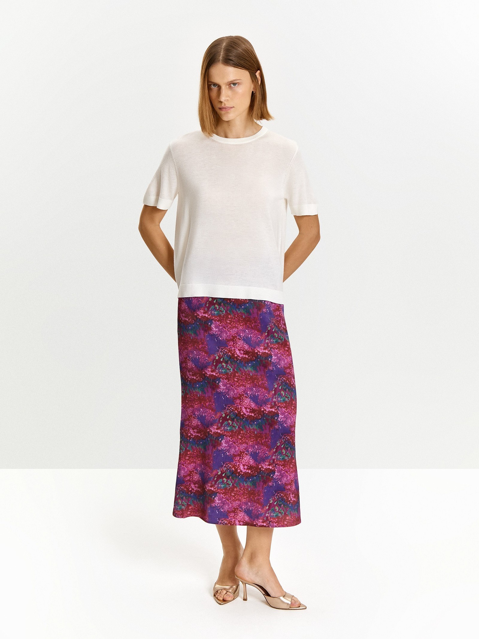 Юбка а-силуэта из 100% вискозы