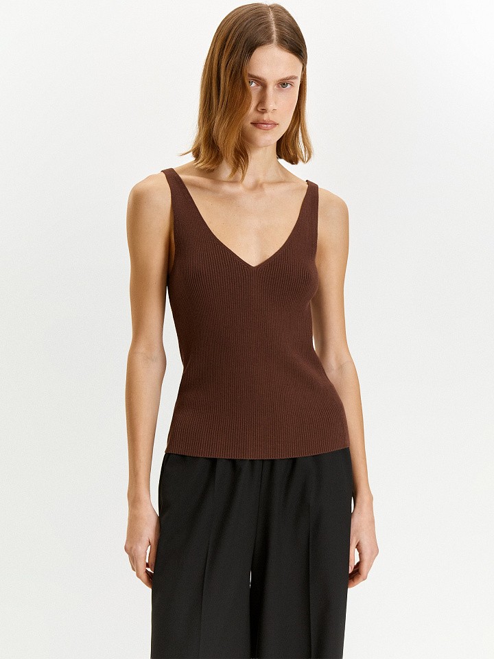 Трикотажный топ из вискозы