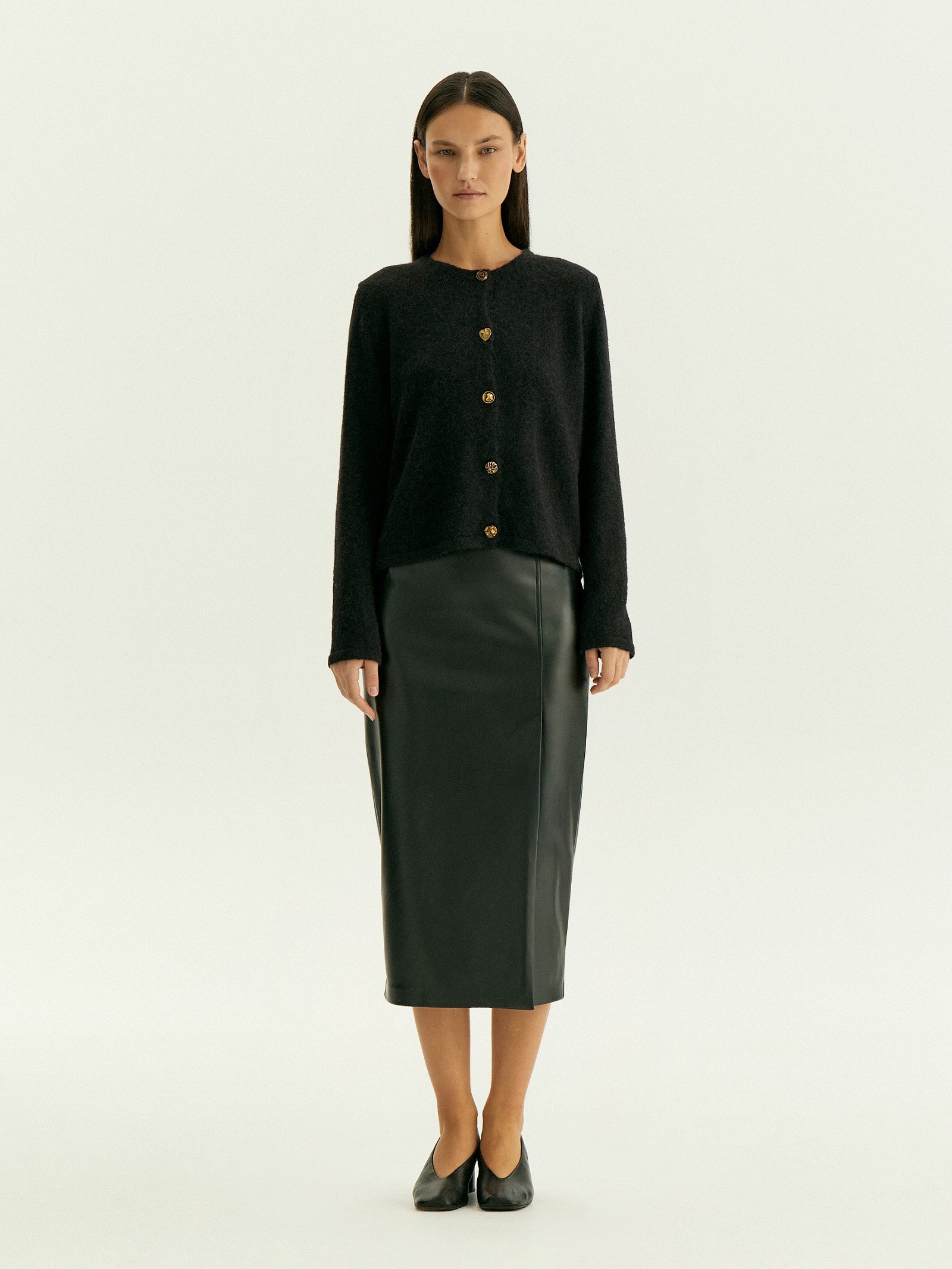 Юбка из экокожи