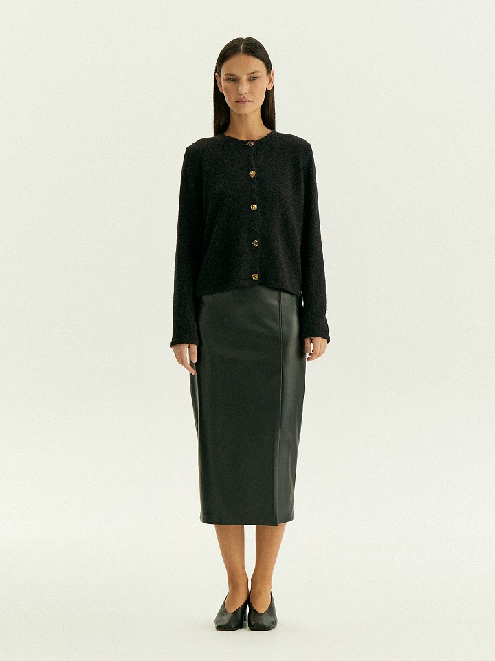 Юбка из экокожи