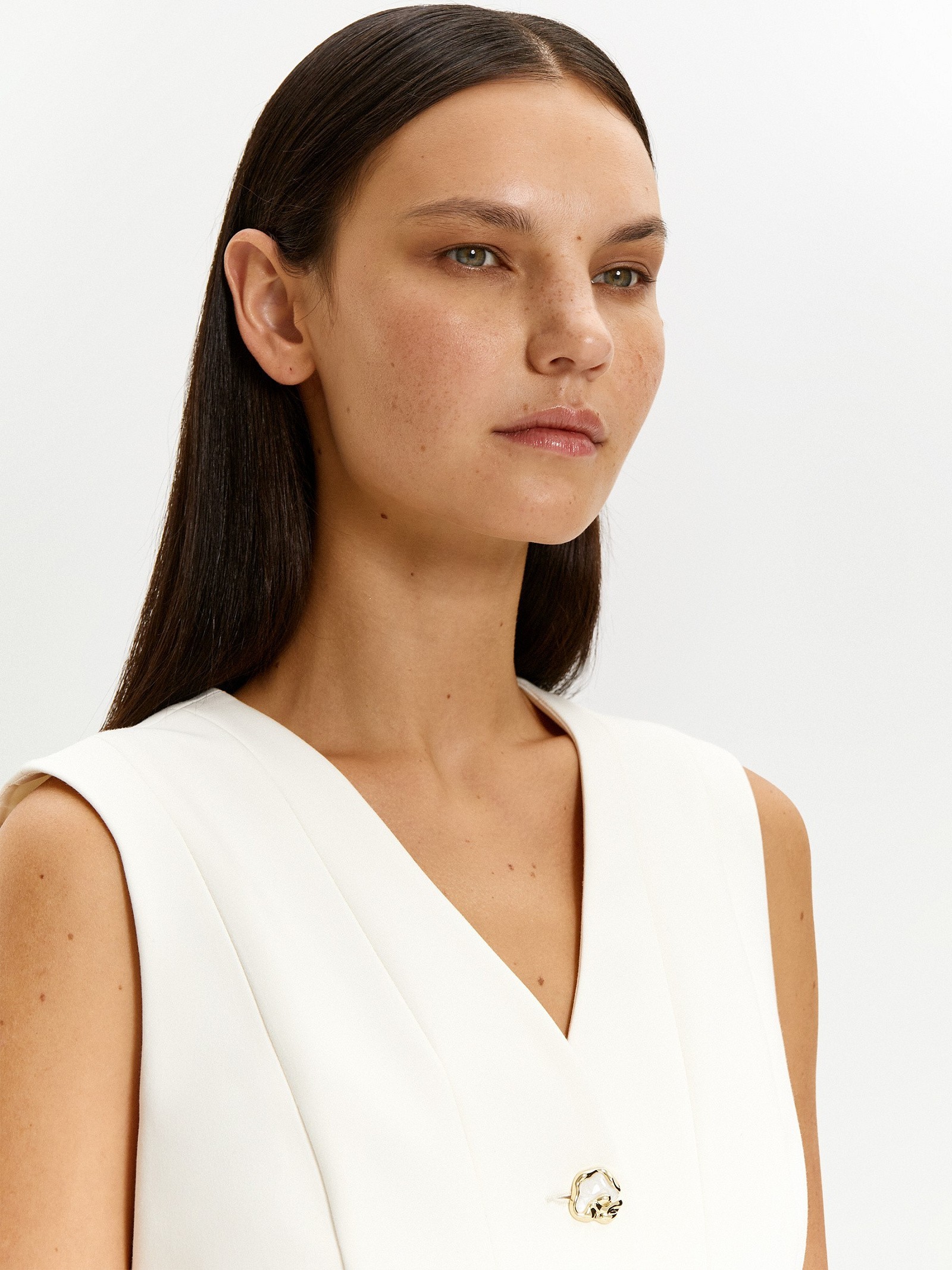 Блузка однотонная