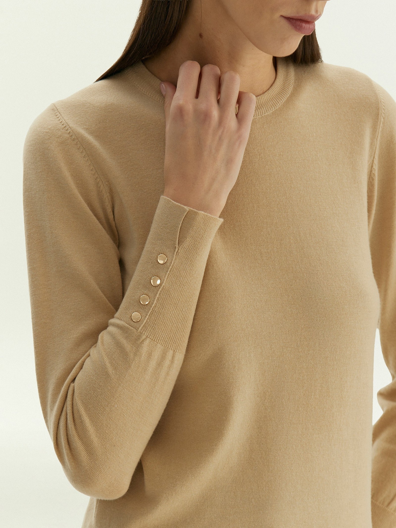 Джемпер из вискозного трикотажа с добавлением шерсти