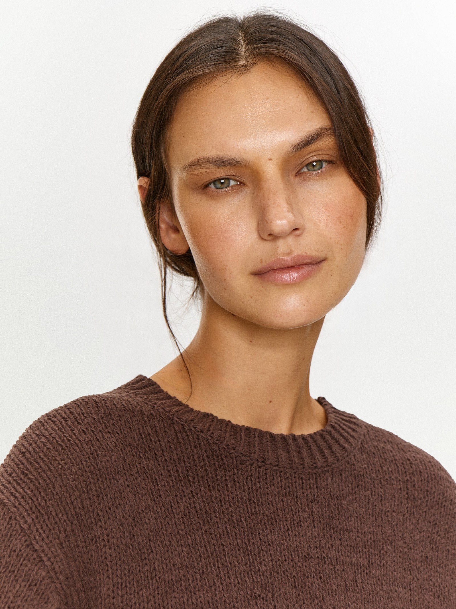 Джемпер с коротким рукавом из хлопка