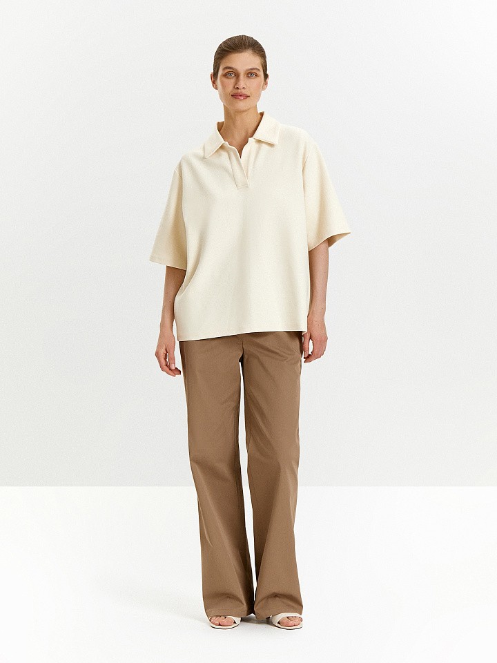 Брюки прямого кроя из хлопка