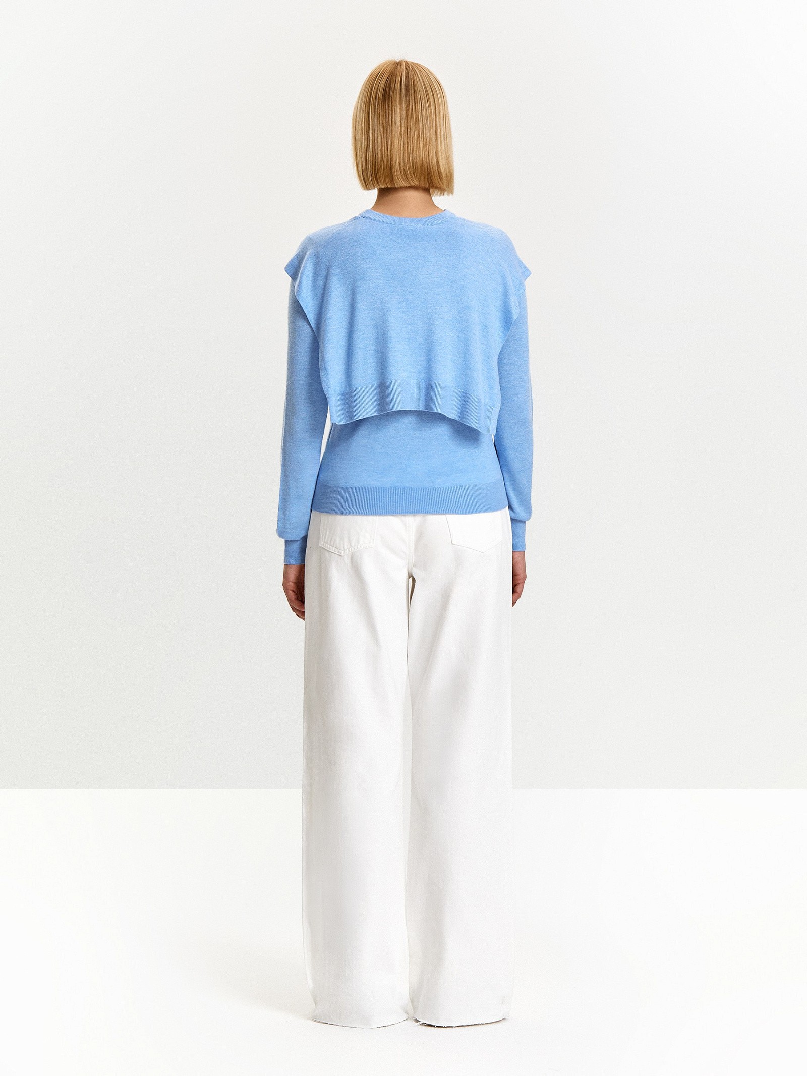 Джемпер из вискозного трикотажа с добавлением шерсти