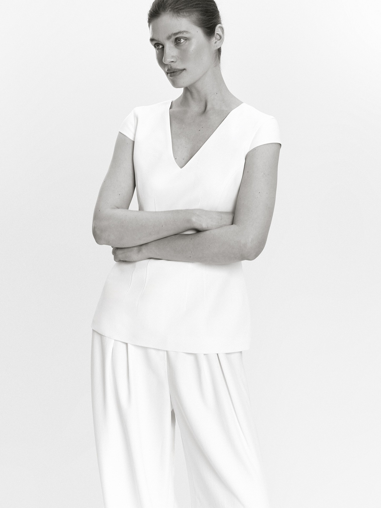 Блузка однотонная