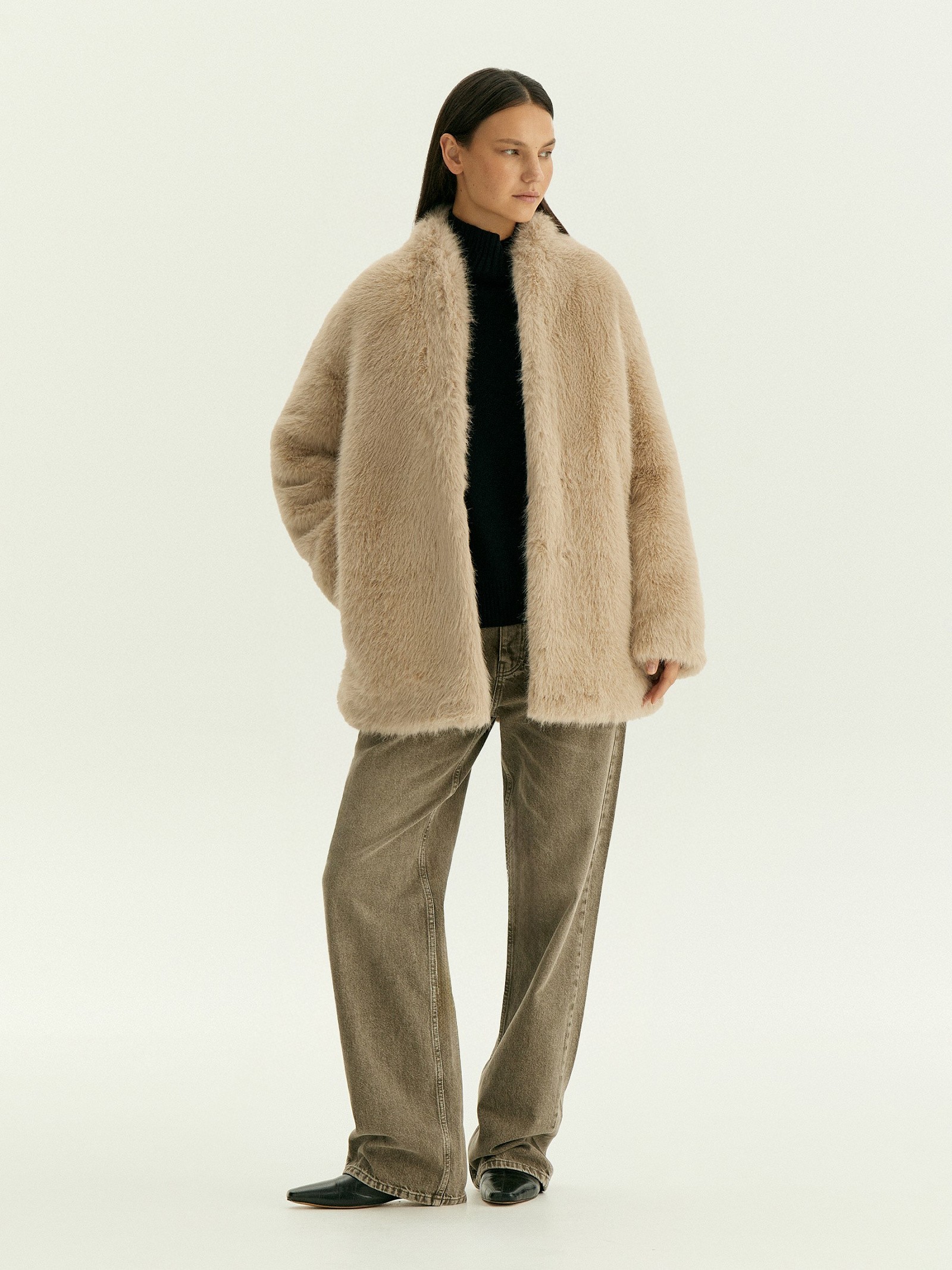 Шуба из экомеха